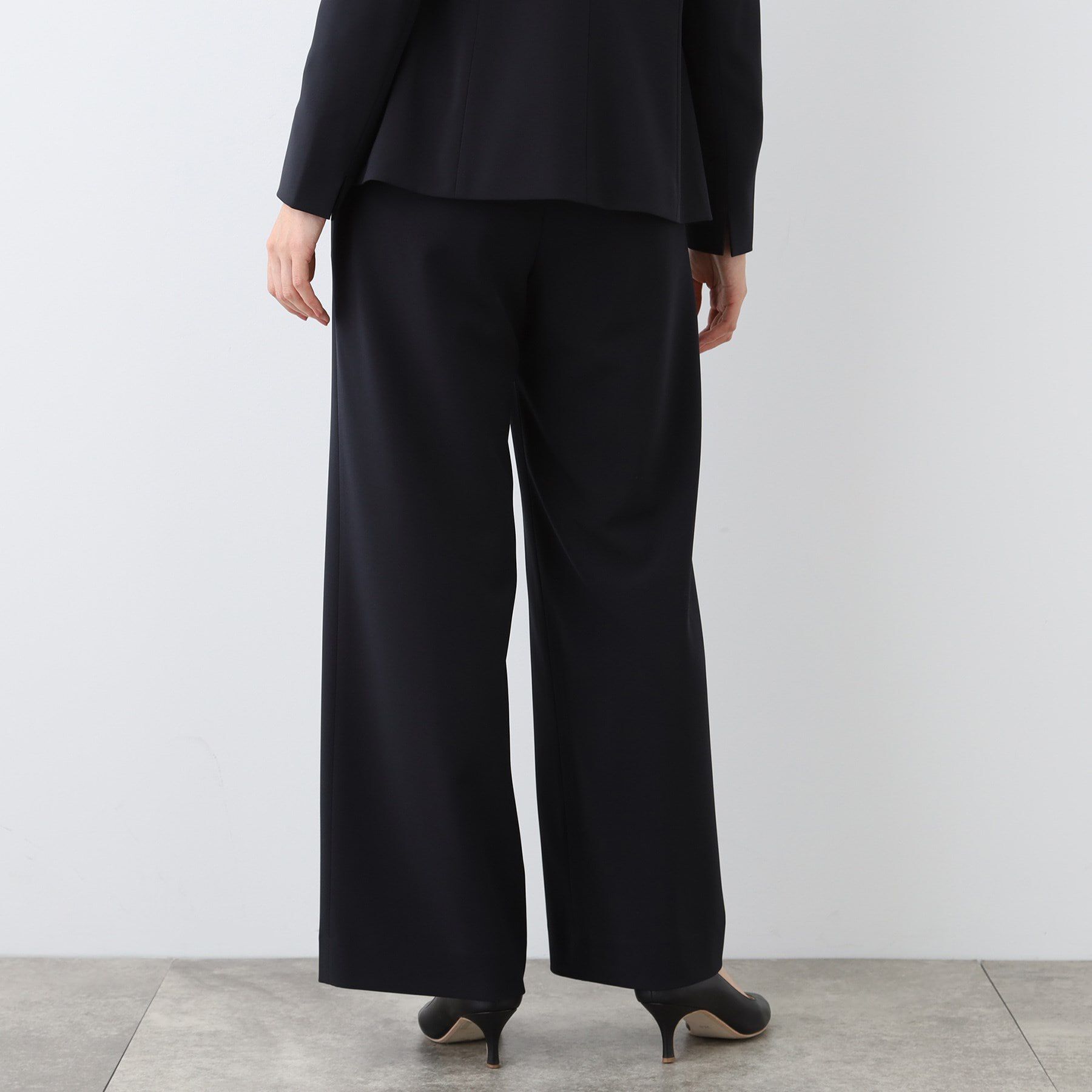 INDIVI「【洗える／UVケア／スーツ】ストレッチワイドパンツ」|スーツ|