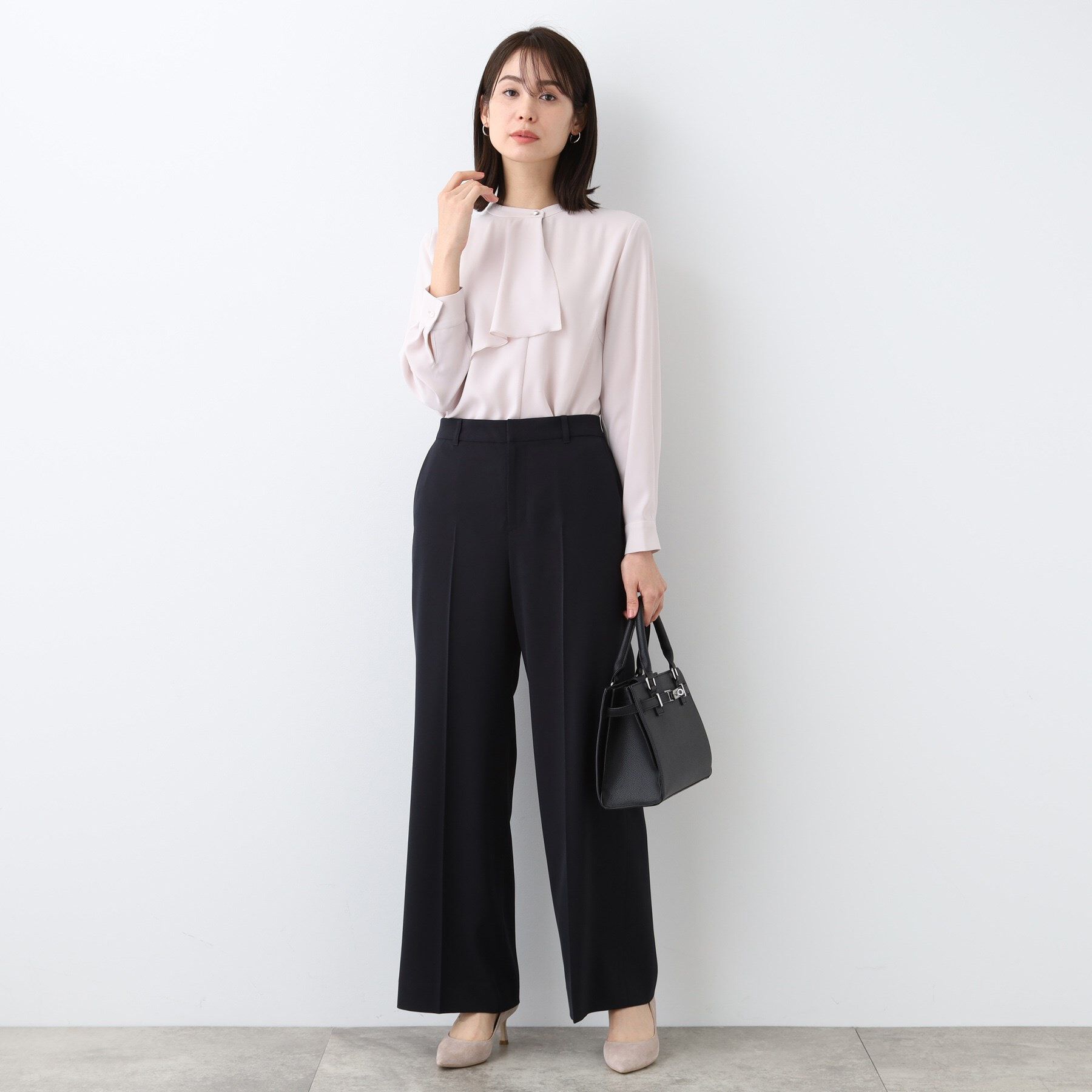 INDIVI「【洗える／UVケア／スーツ】ストレッチワイドパンツ」|スーツ|