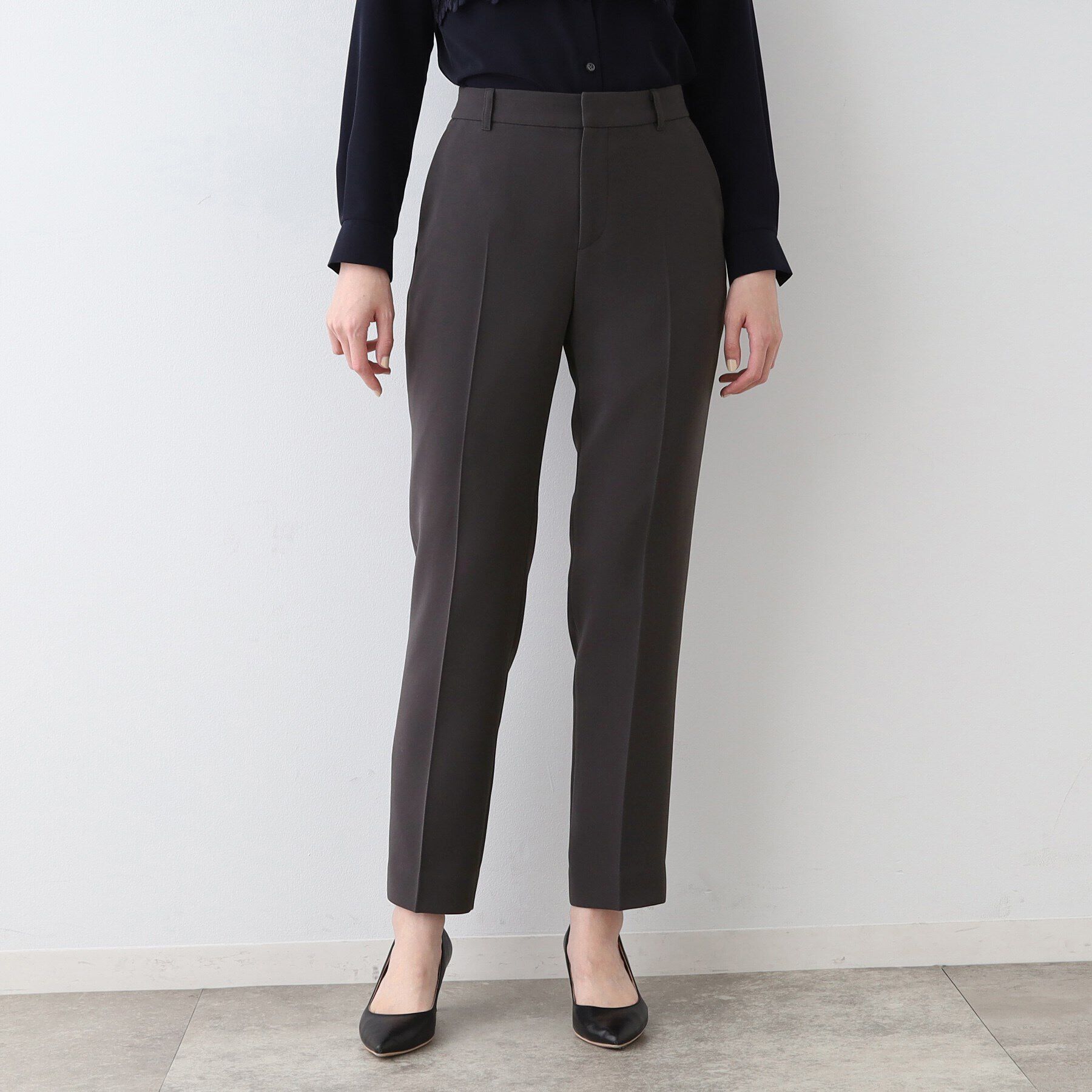 INDIVI「【日本製／トリアセテート混】テーパードパンツ」|スーツ|