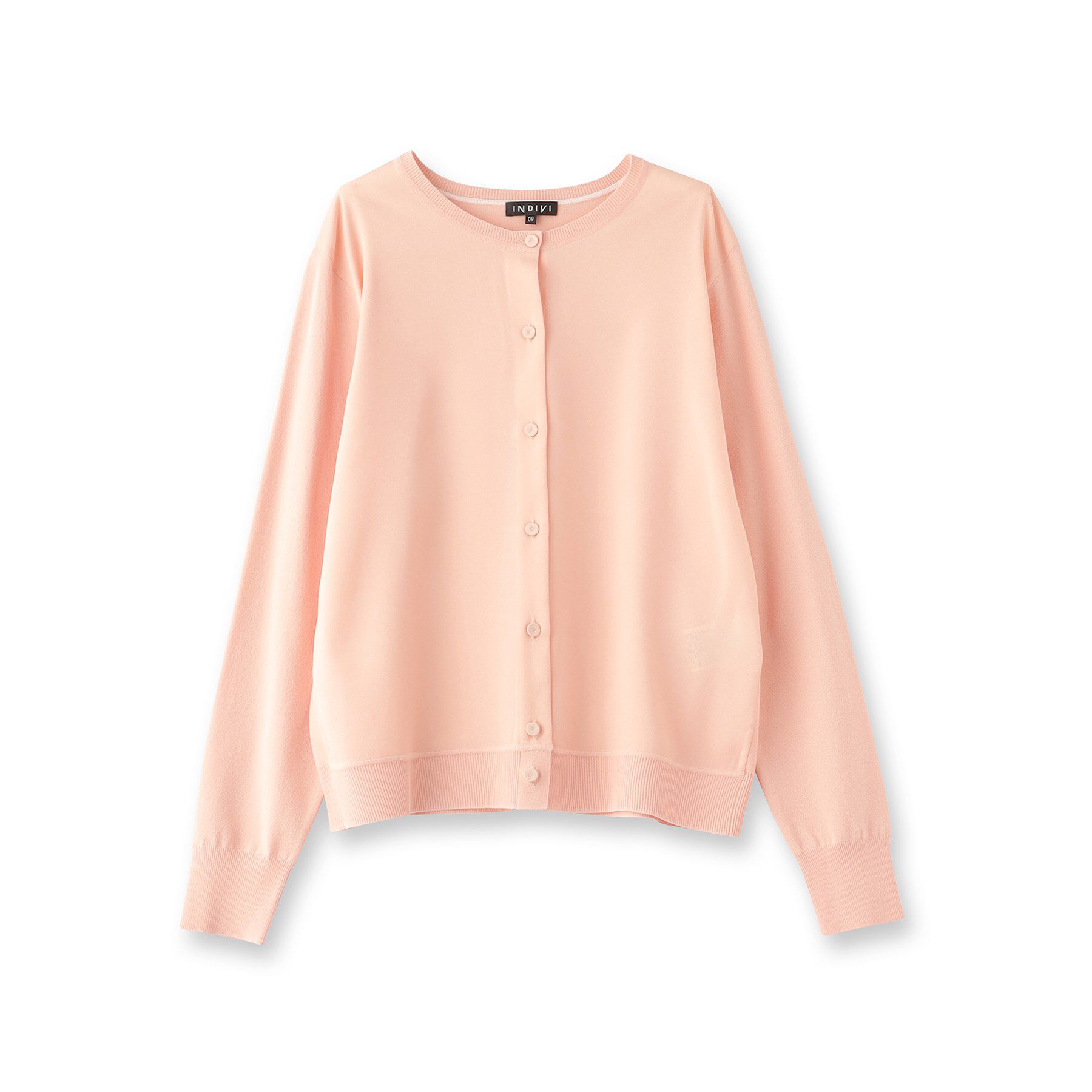 INDIVI「【洗える】ブラウスコンビ ニットカーディガン」|カーディガン|