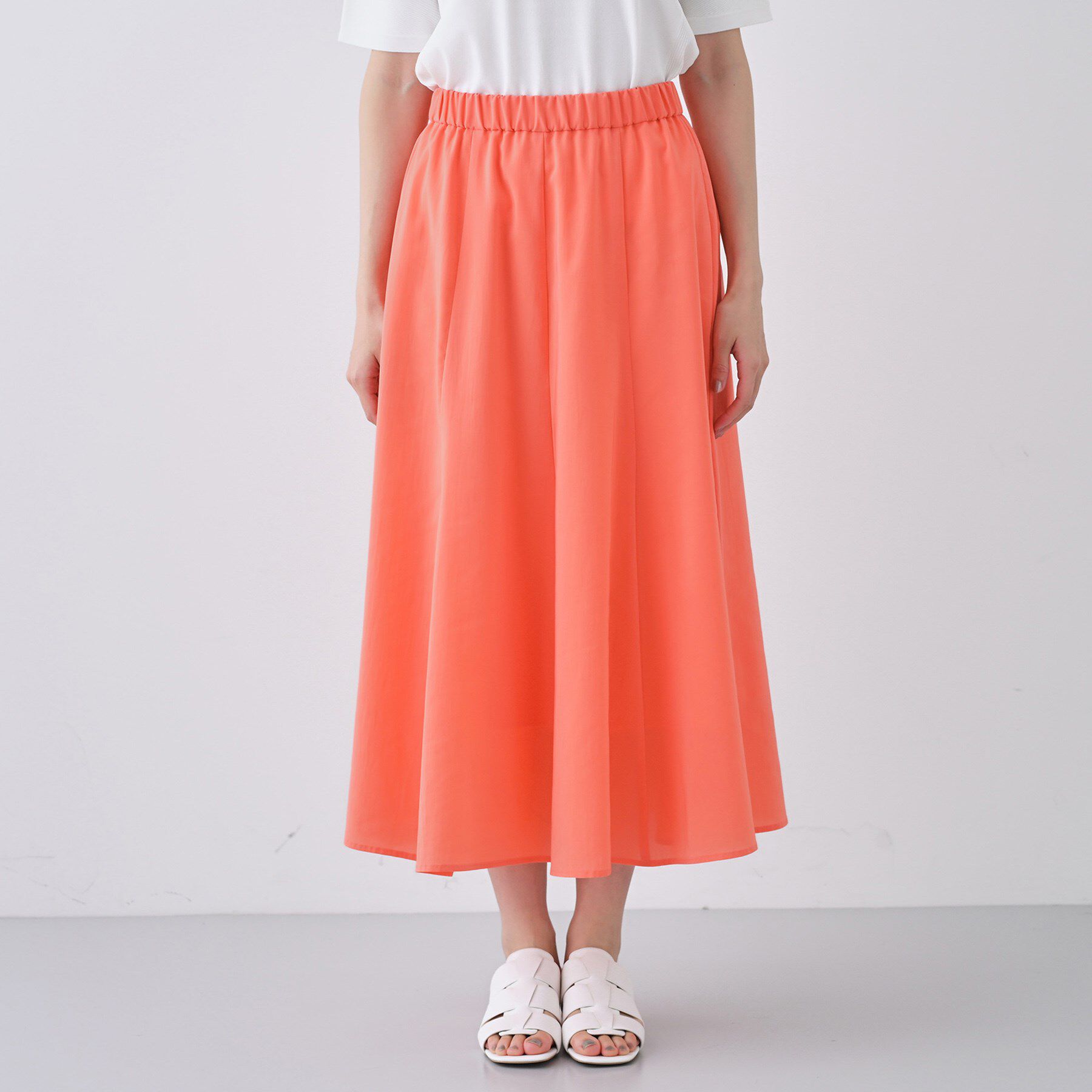INDIVI「【通気性◎撥水／接触冷感／UVケア】ナローフレアスカート」|スカート|