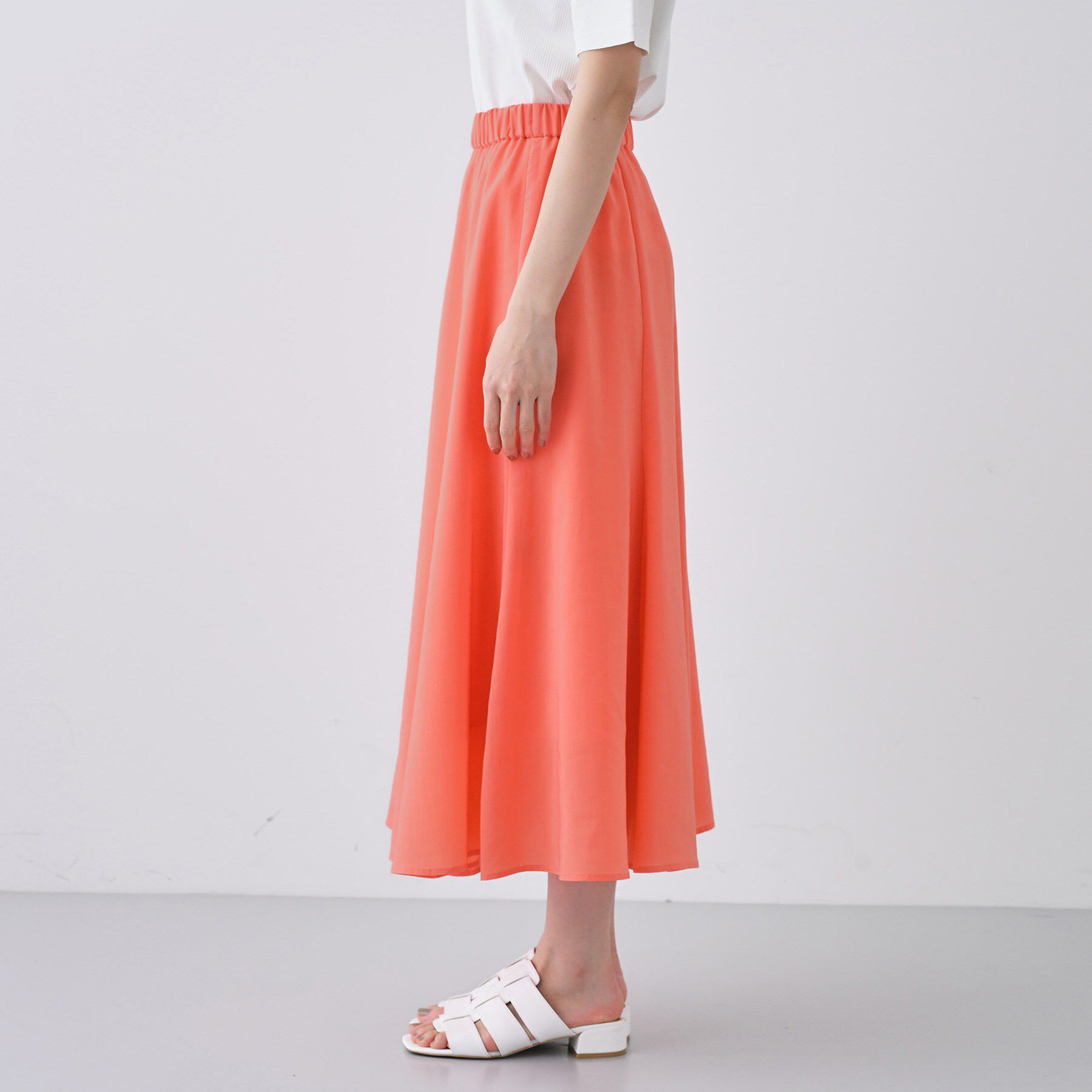 INDIVI「【通気性◎撥水／接触冷感／UVケア】ナローフレアスカート」|スカート|