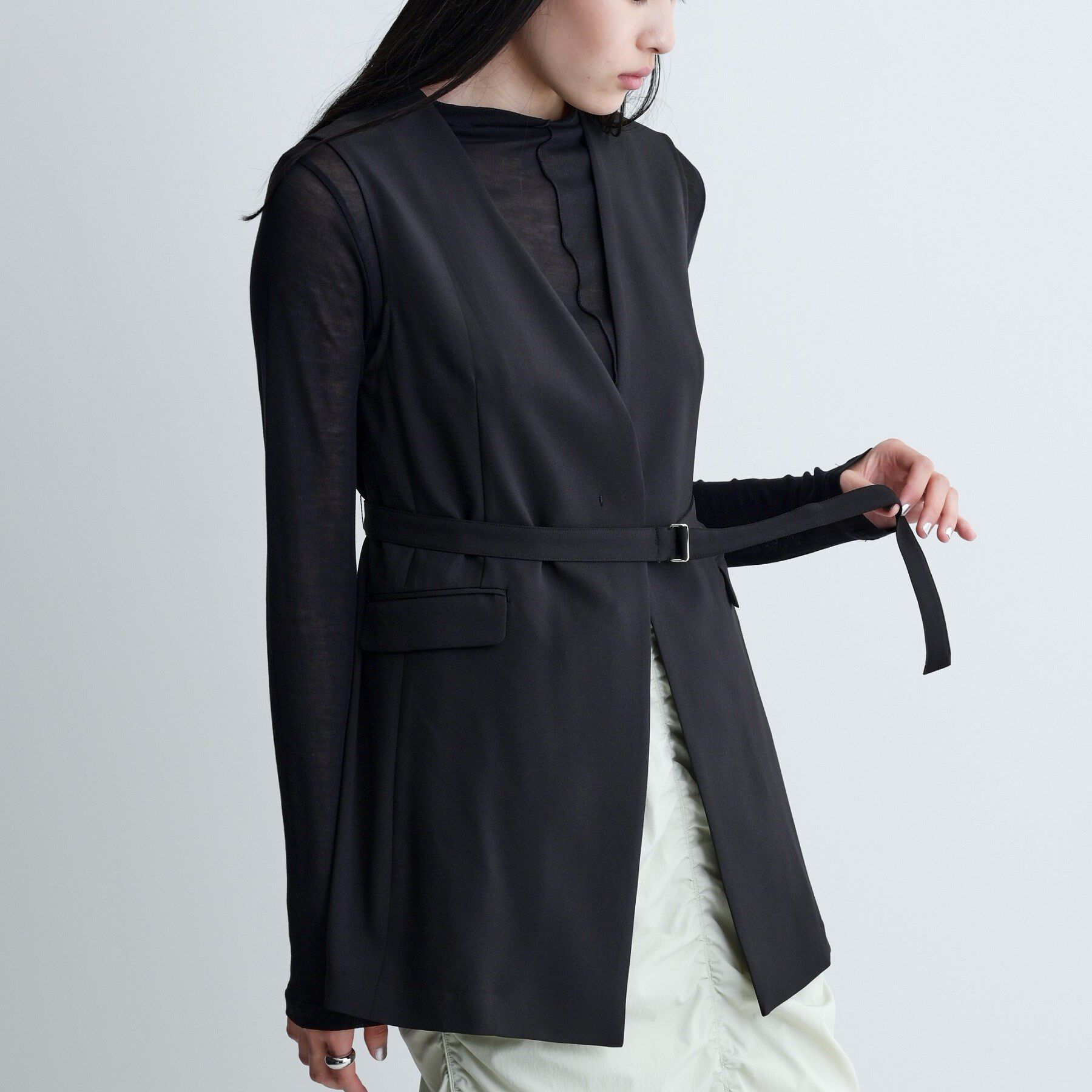 GALLEST「【セットアップ可】ナローベルテッドジレ【カセット服/オケージョン/通勤】」|ベスト・ジレ|