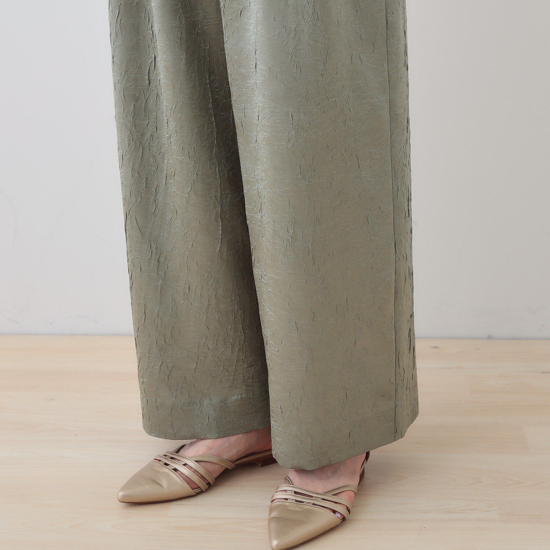 INDIVI「【サスペンダー付き】2WAYクラッシュサテンパンツ」|その他|