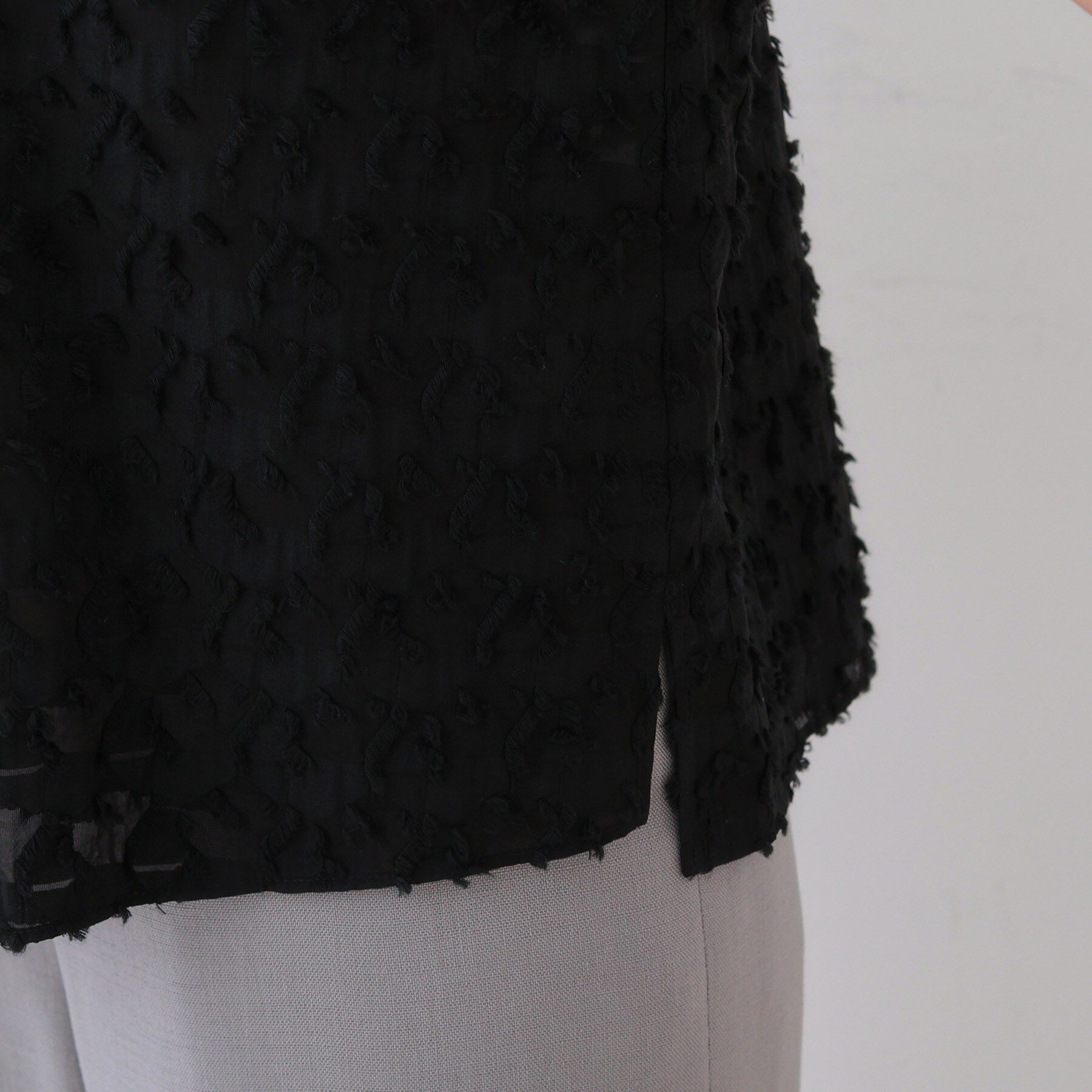 INDIVI「【日本製／コットン混】ジャカードブラウス」|シャツ・ブラウス|