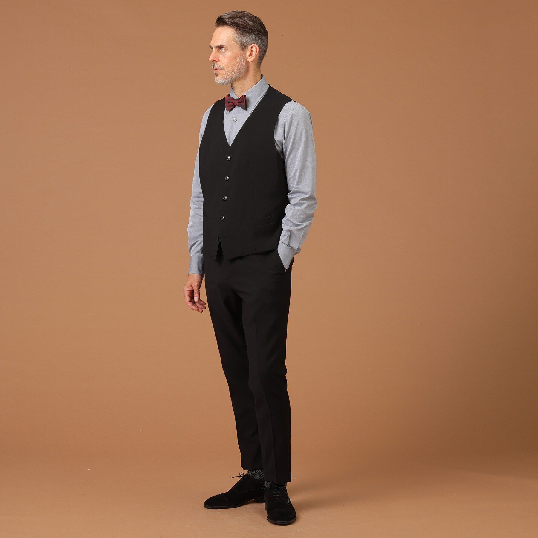 40CARATS&525「【Sサイズ～】ディープブラック ヴェスト」|スーツ|