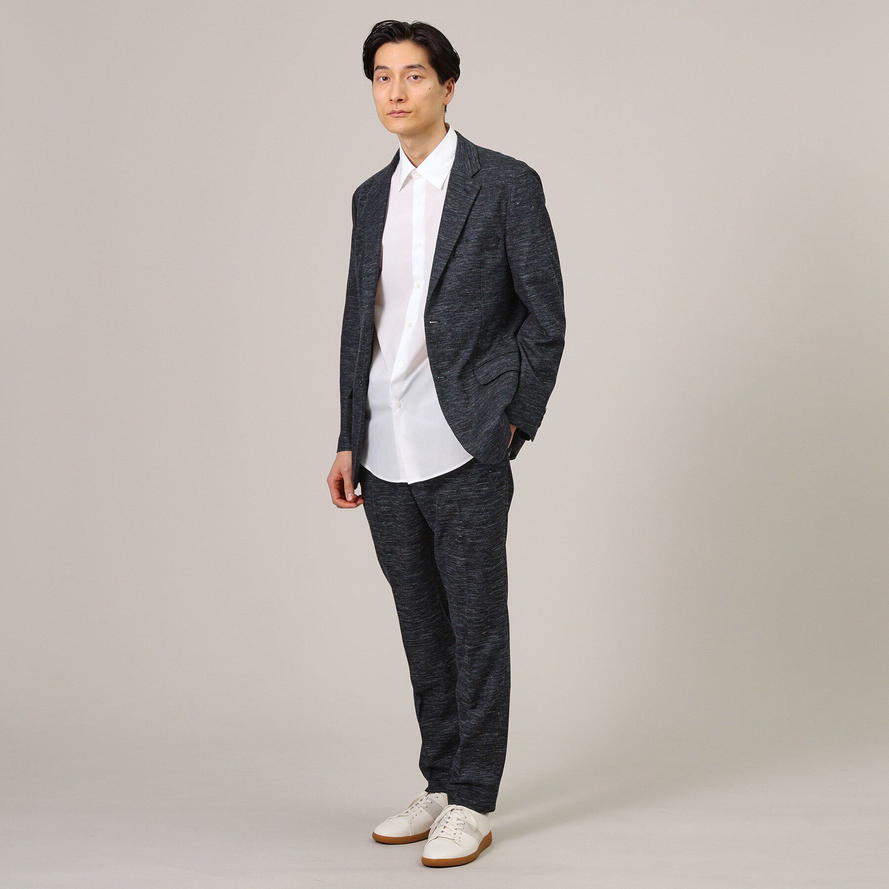 TAKEO KIKUCHI「【尾州織】リネンブレンド メッシュ ジャケット」|テーラードジャケット|