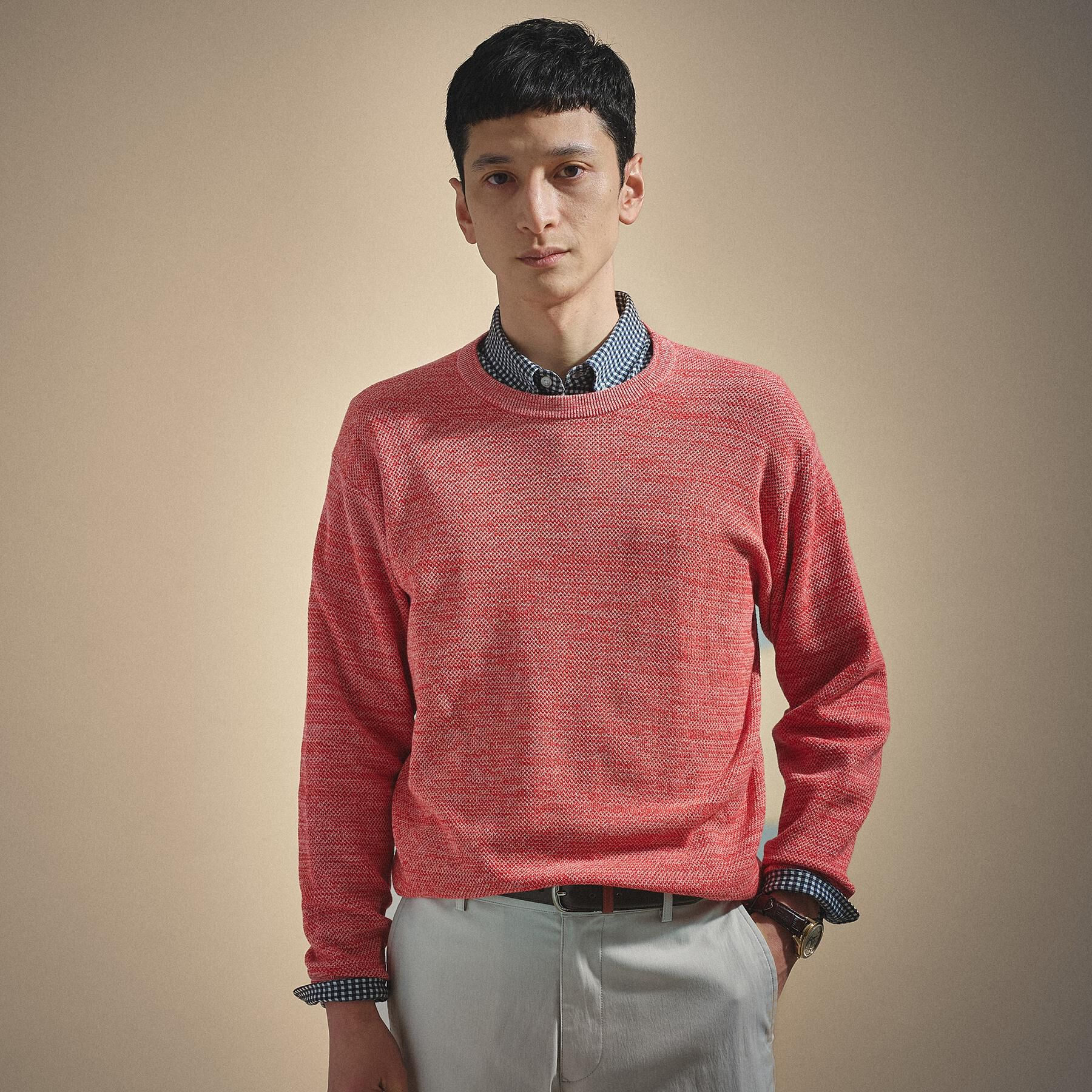 TAKEO KIKUCHI「カラーメランジ プルオーバーニット」|ニット・セーター|