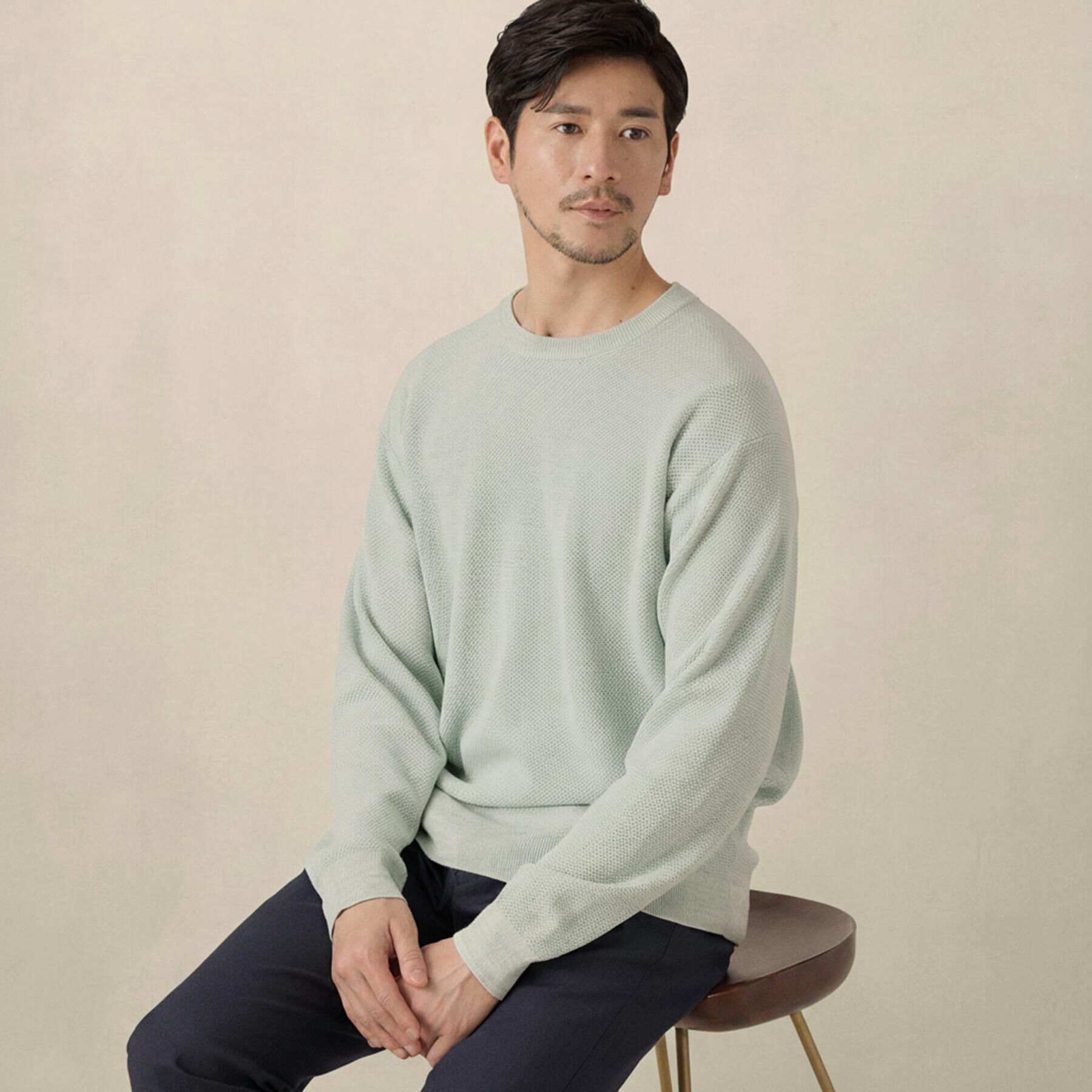 TAKEO KIKUCHI「カラーメランジ プルオーバーニット」|ニット・セーター|