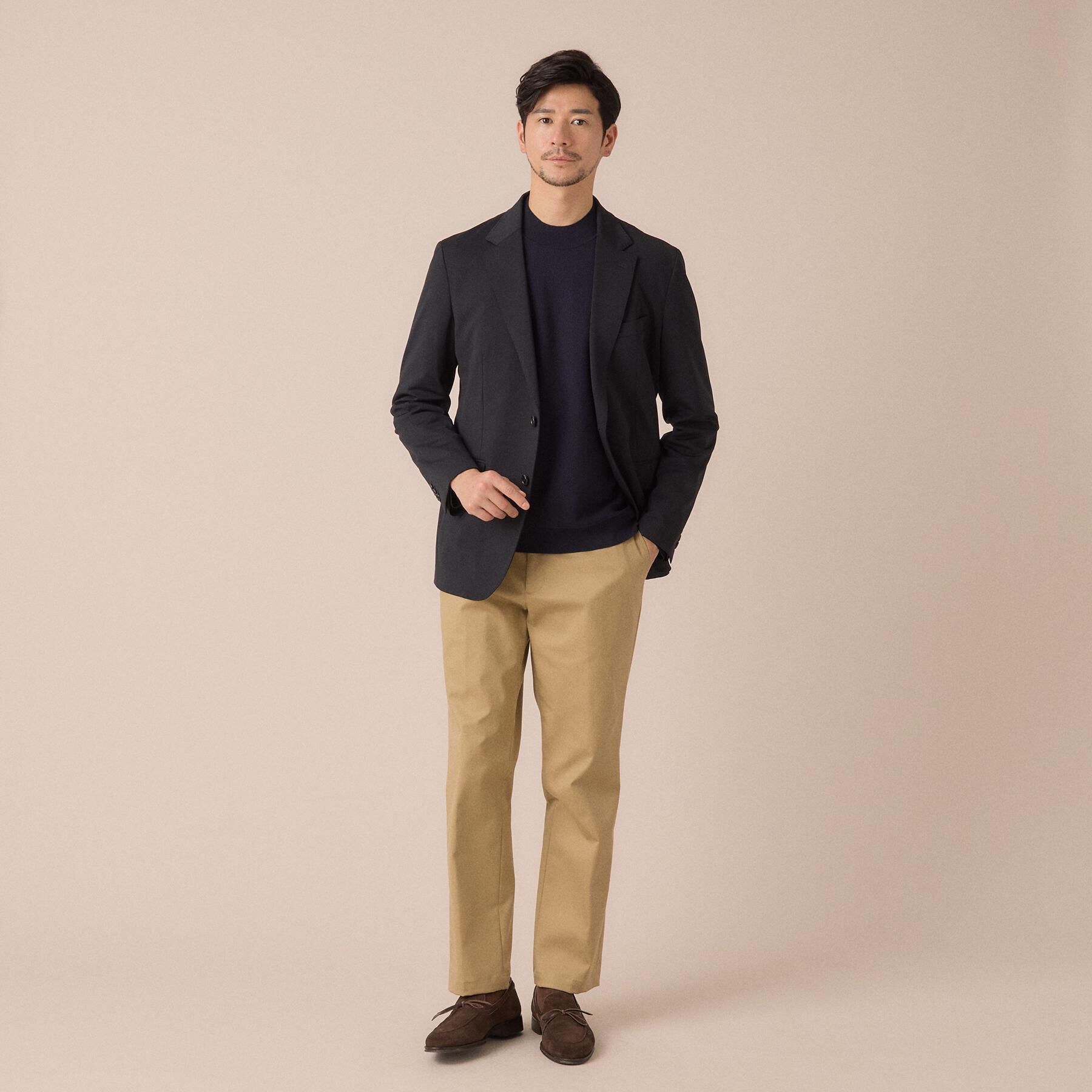 TAKEO KIKUCHI「モックネック 鹿の子 ニット プルオーバー」|ニット・セーター|