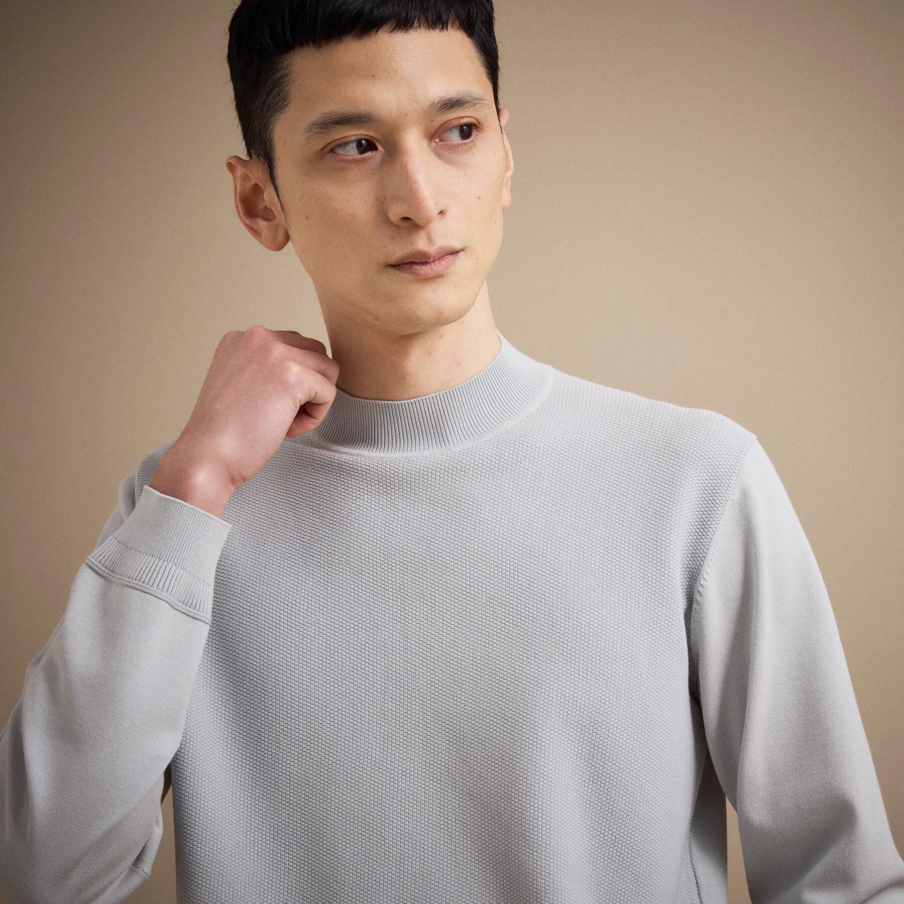 TAKEO KIKUCHI「モックネック 鹿の子 ニット プルオーバー」|ニット・セーター|