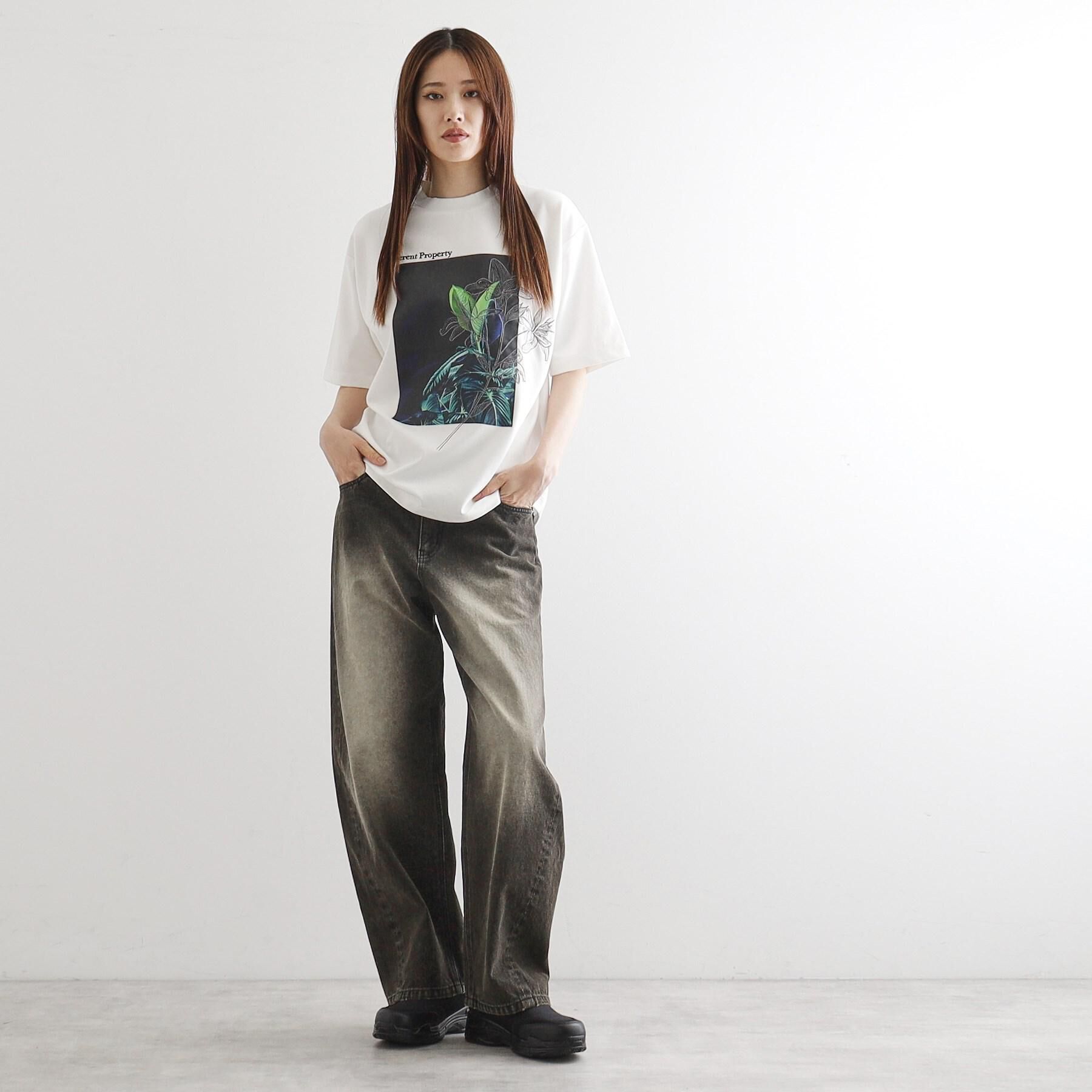 tk.TAKEO KIKUCHI「フラワープリントTシャツ」|Tシャツ・カットソー|