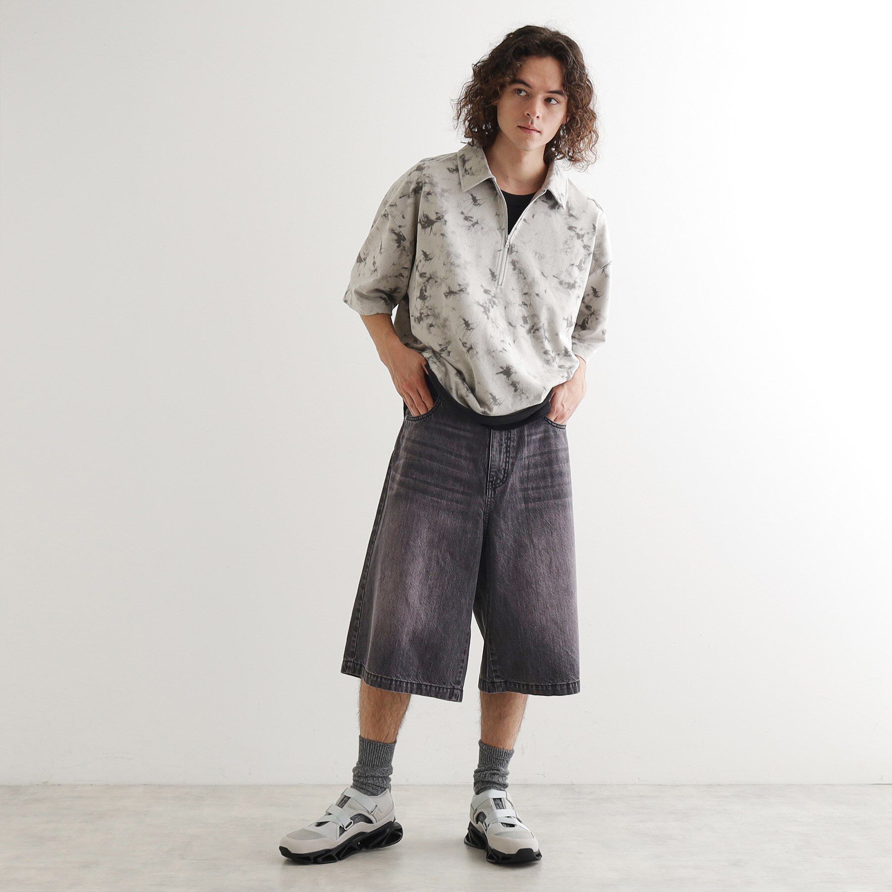 tk.TAKEO KIKUCHI「デニムバギーショーツ」|デニム|