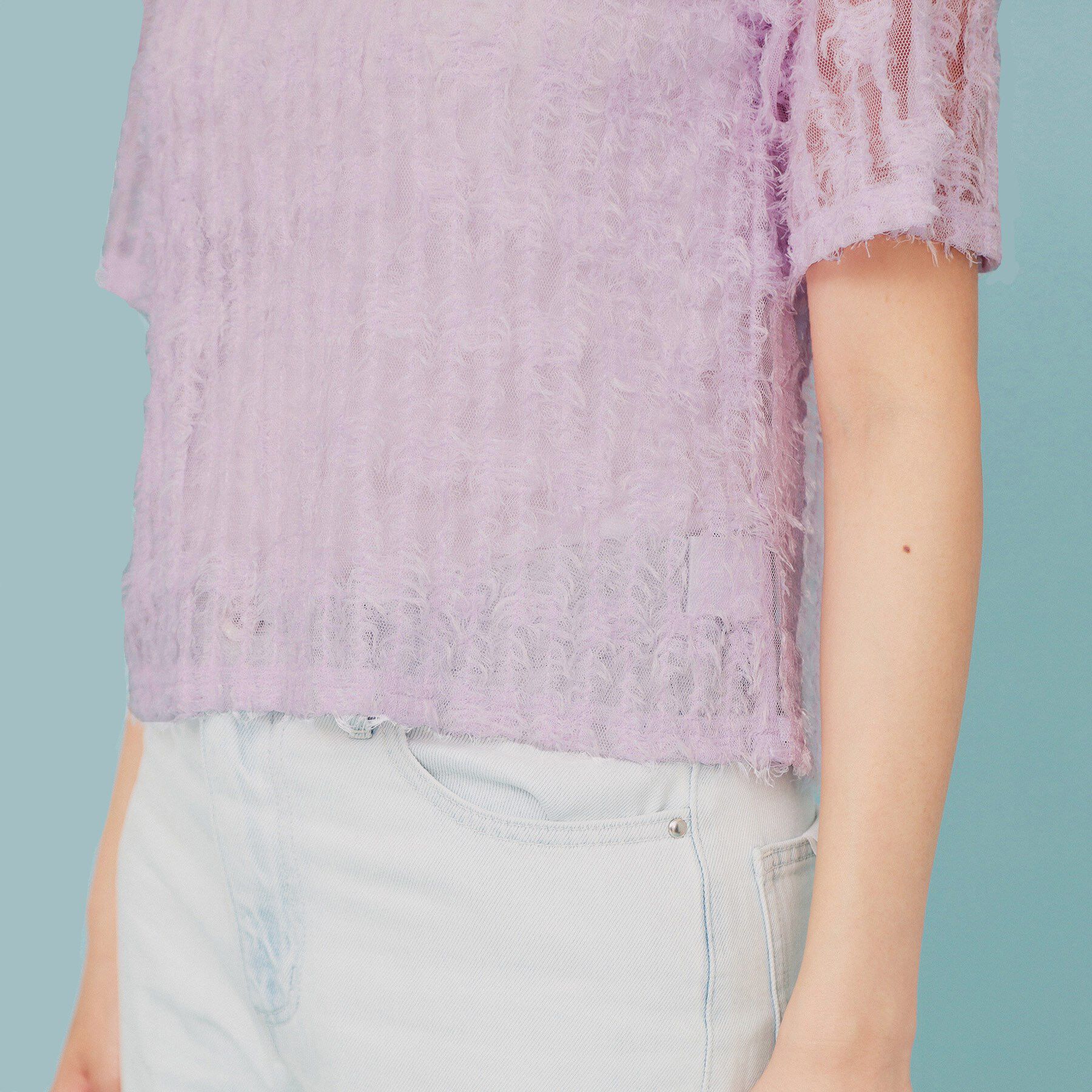 index「チュールフリンジシアートップス【洗える】」|Tシャツ・カットソー|