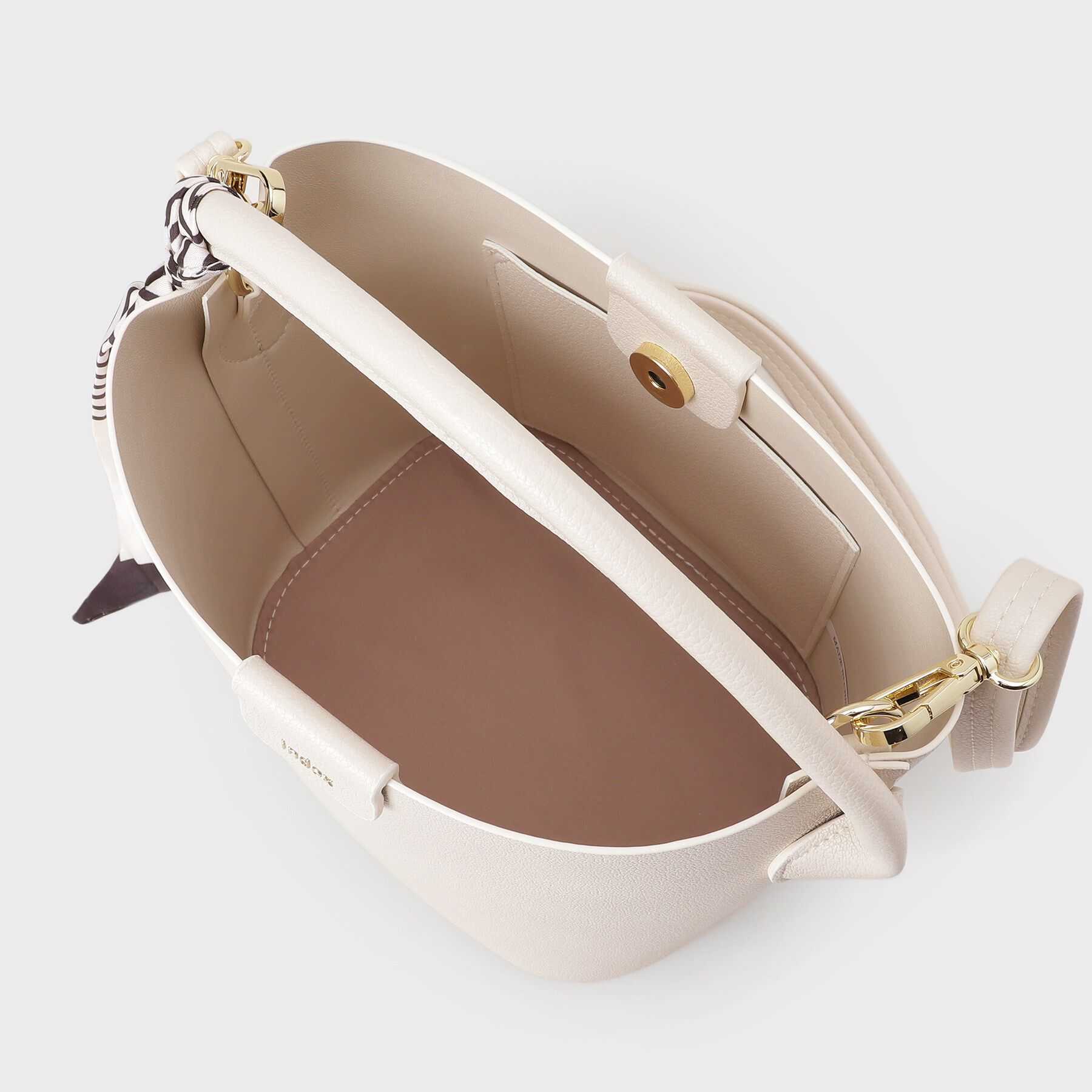 index「ストライプスカーフ付きミドルバッグ【2WAY】」|トートバッグ|