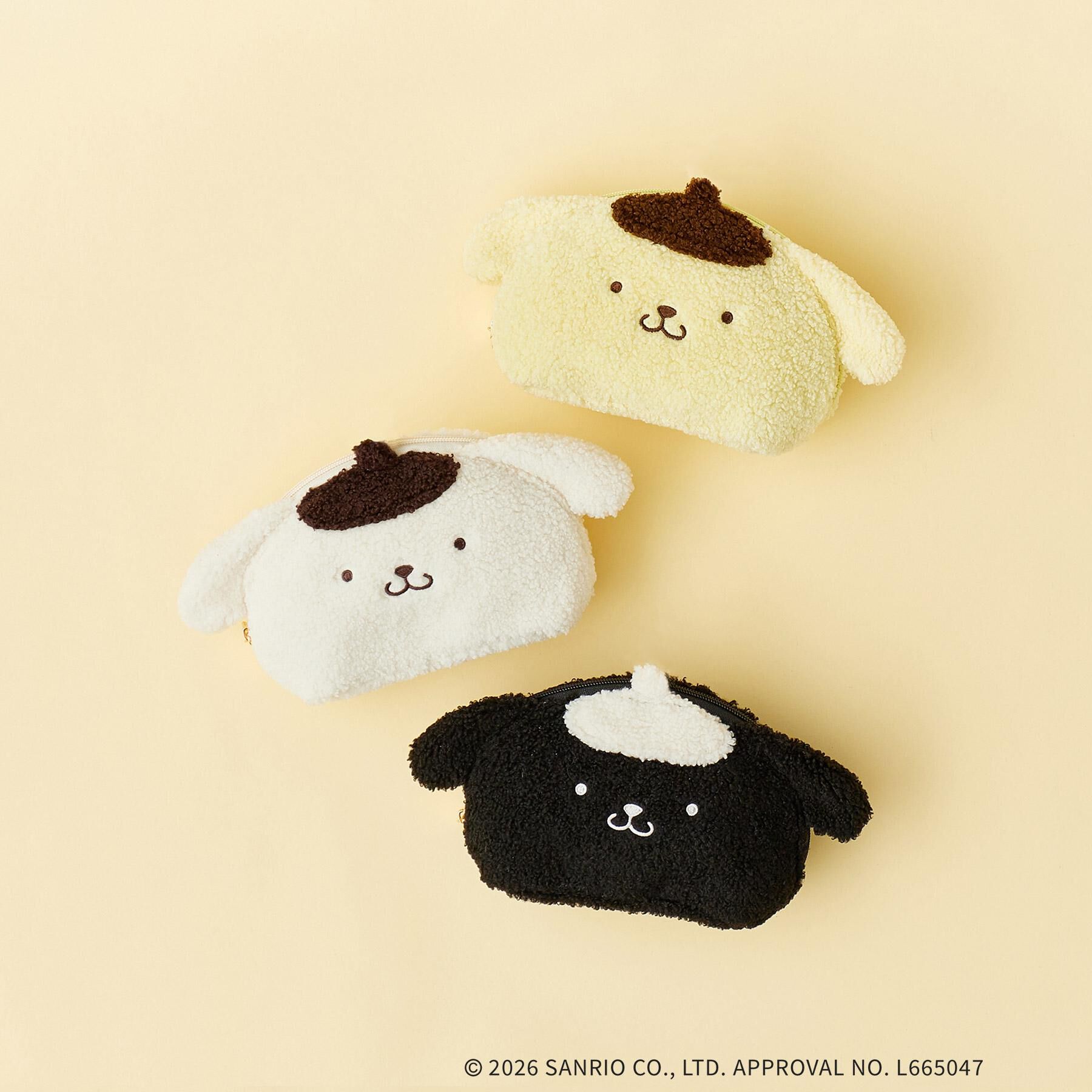 index「◆【ポムポムプリン】ふわふわフェイスポーチ」|ポーチ|