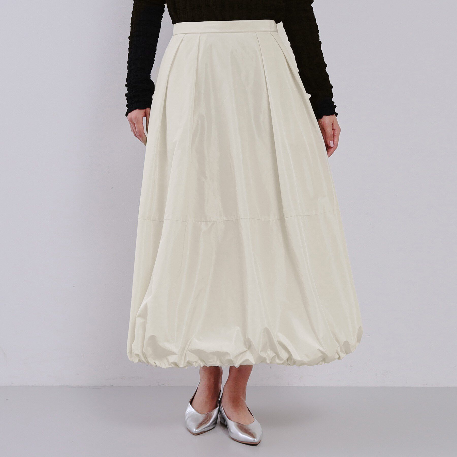 OPAQUE.CLIP「2WAYタックフレアスカート【洗濯機洗い可】」|スカート|