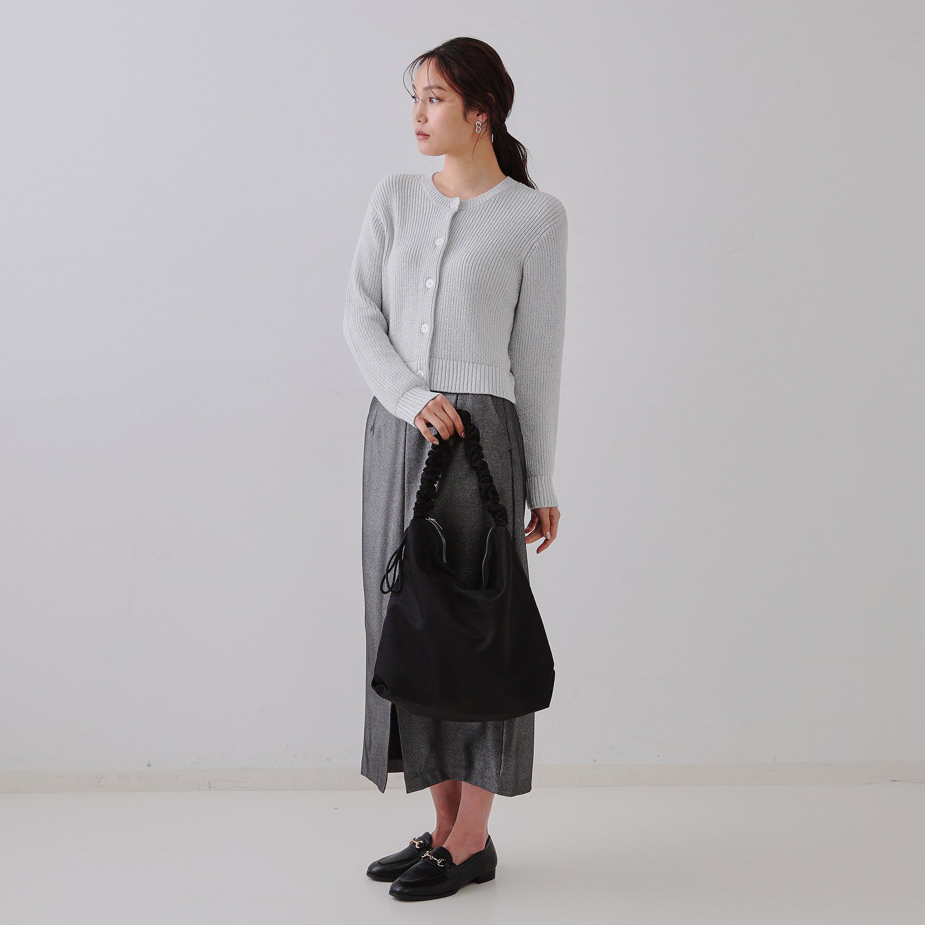 OPAQUE.CLIP「【2WAY／A4サイズ対応】ドロストギャザーフリルハンドルワンショルダーバッグ」|ショルダー・メッセンジャー|