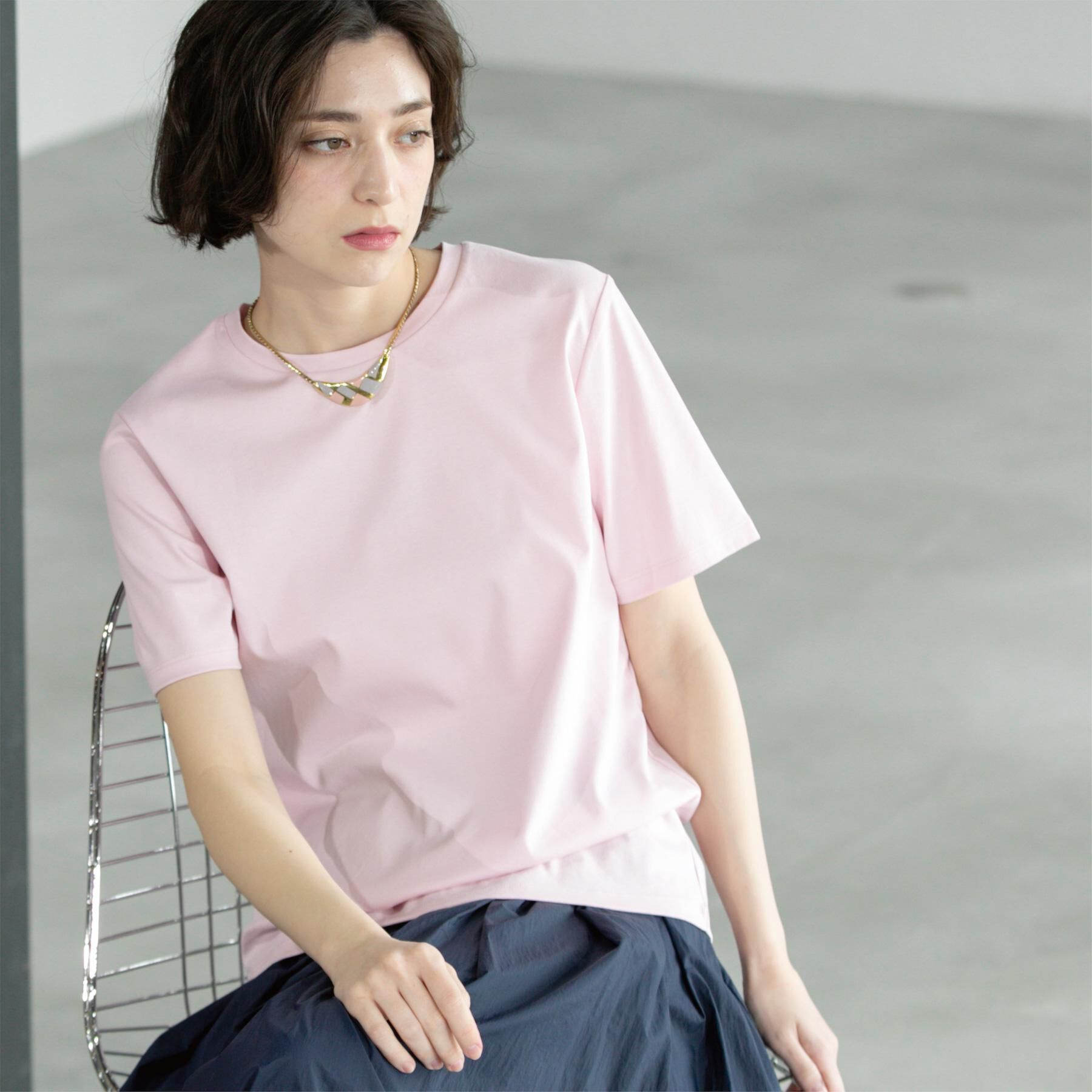 OPAQUE.CLIP「《5色展開/SS-LLサイズ》ベーシックTシャツ【UV/接触冷感/洗濯機洗い可】」|Tシャツ・カットソー|