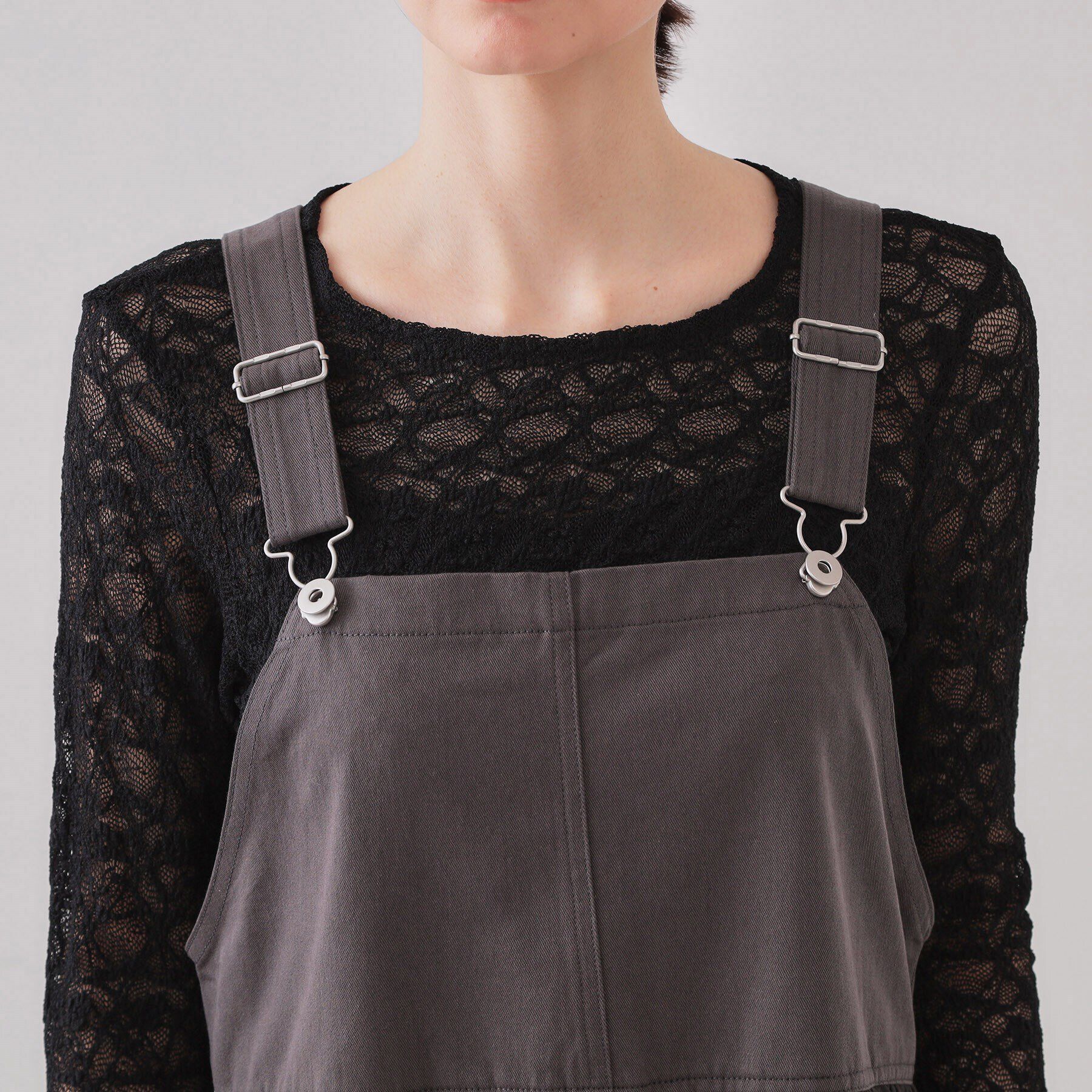 OPAQUE.CLIP「プリーツドッキングジャンパードレス【洗濯機洗い可】」|ジャンパースカート|