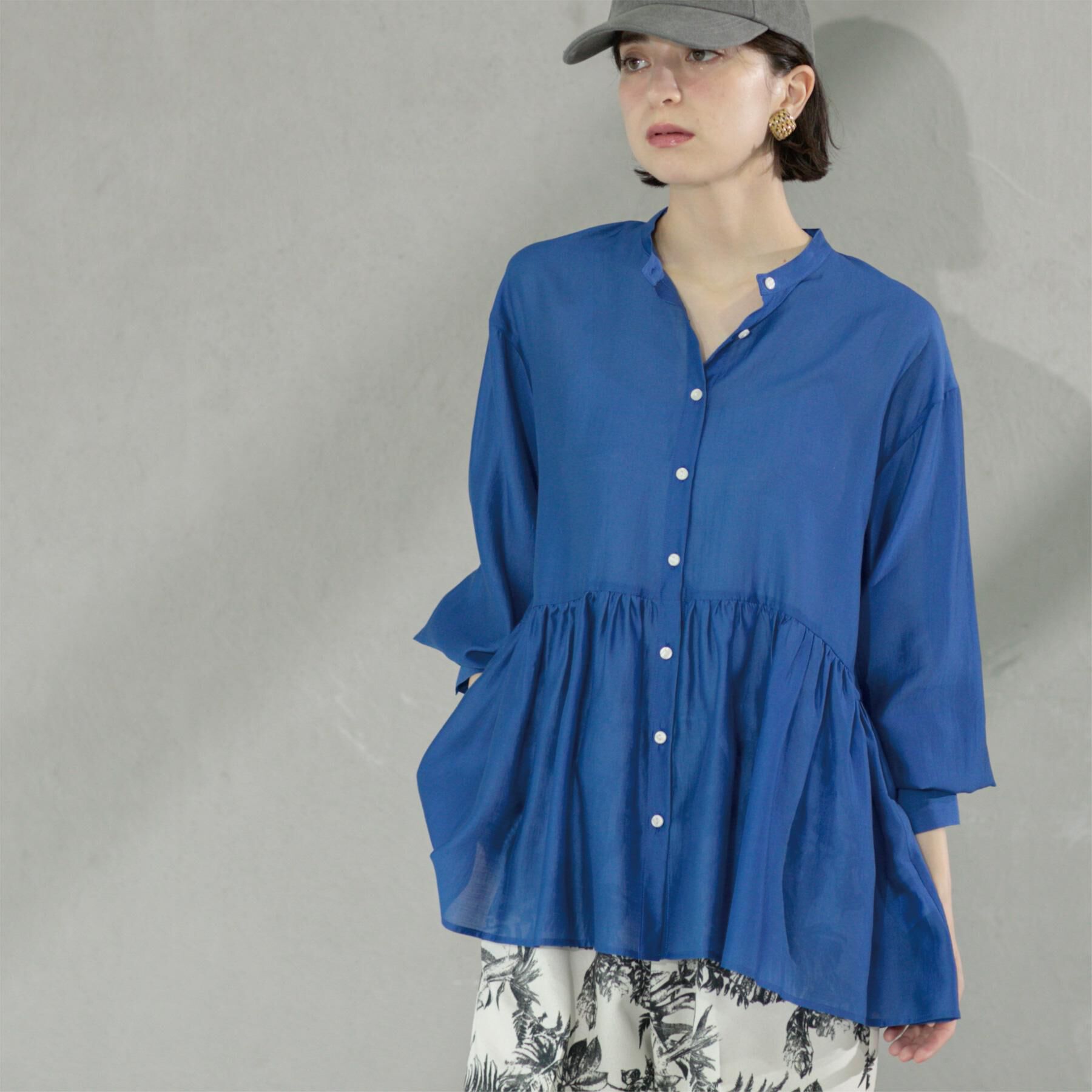 OPAQUE.CLIP「シアーペプラムブラウス【洗濯機洗い可】」|シャツ・ブラウス|