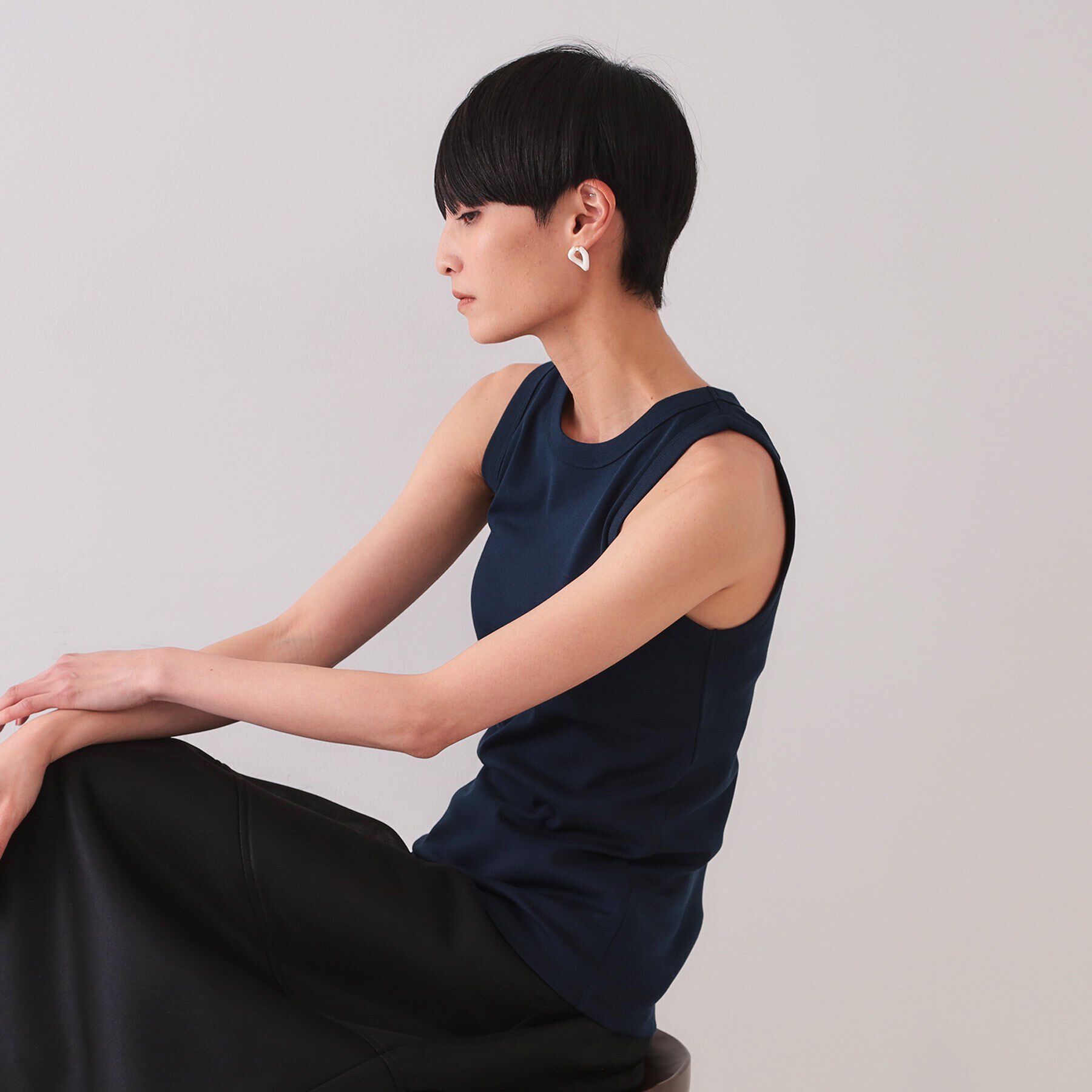 OPAQUE.CLIP「フライスアメリカンスリーブタンクトップ」|キャミソール|