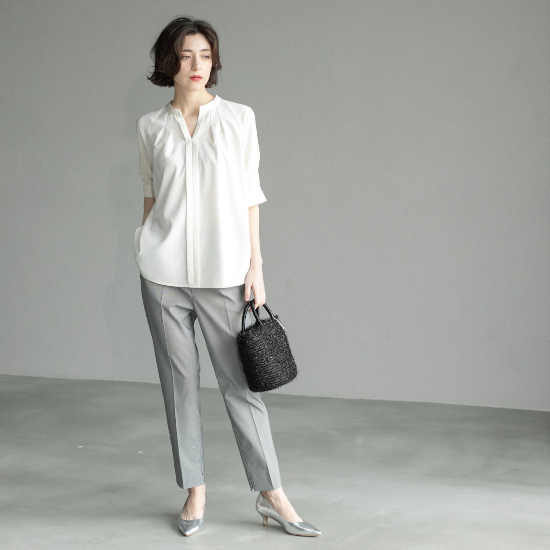 OPAQUE.CLIP「タックスキッパーブラウス【洗濯機洗い可】」|シャツ・ブラウス|