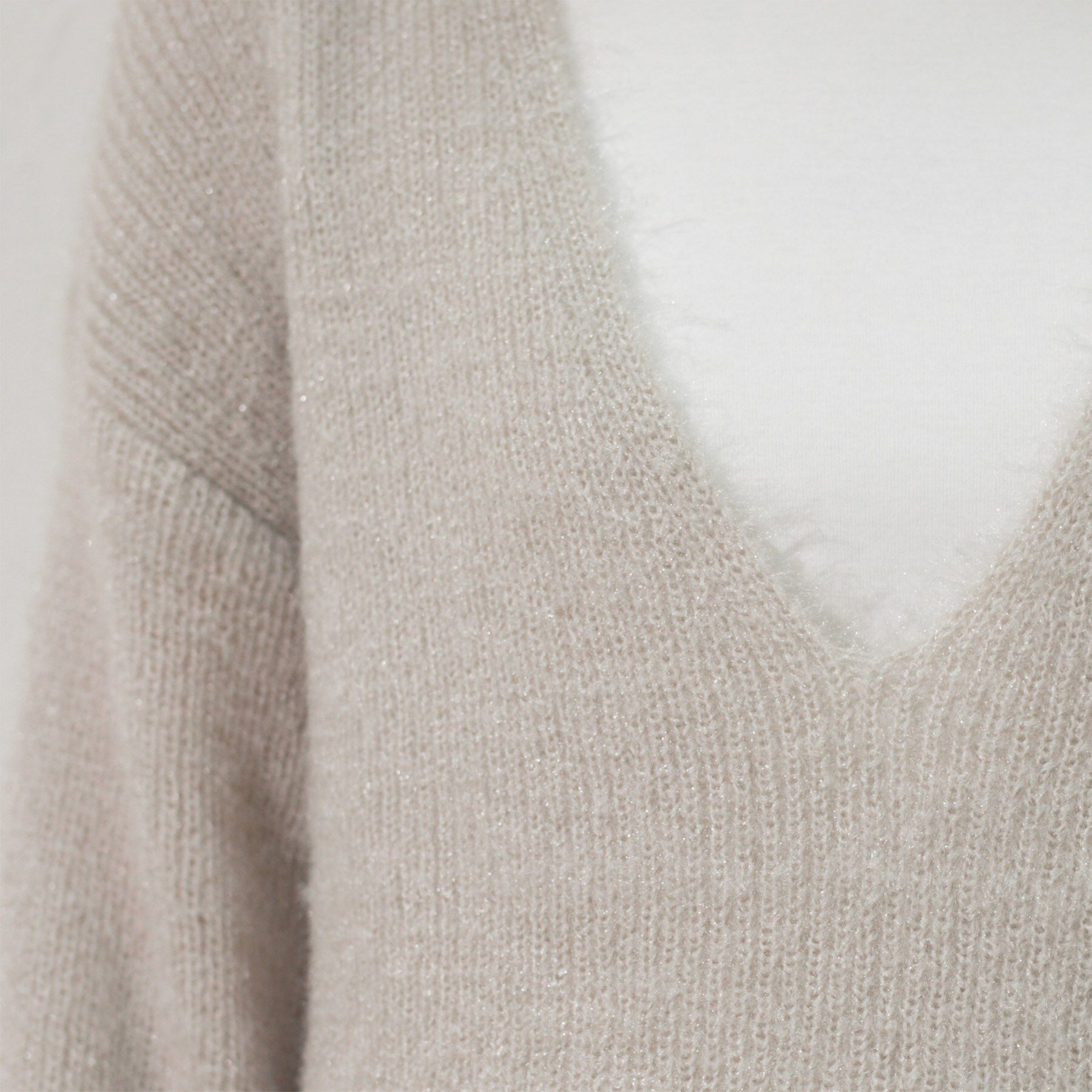 OPAQUE.CLIP「クリアシャギーVネックニット【洗える】」|ニット・セーター|