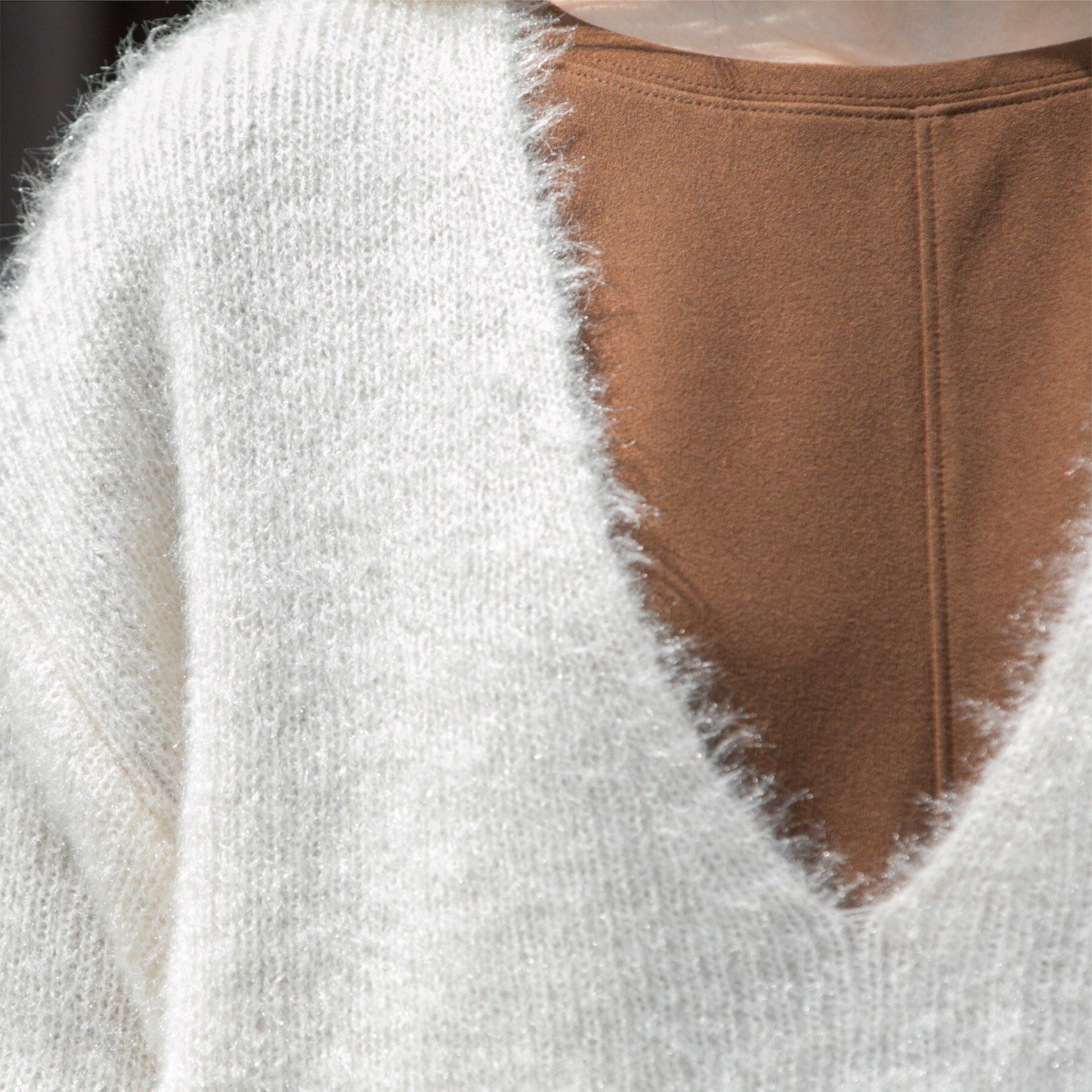 OPAQUE.CLIP「クリアシャギーVネックニット【洗える】」|ニット・セーター|