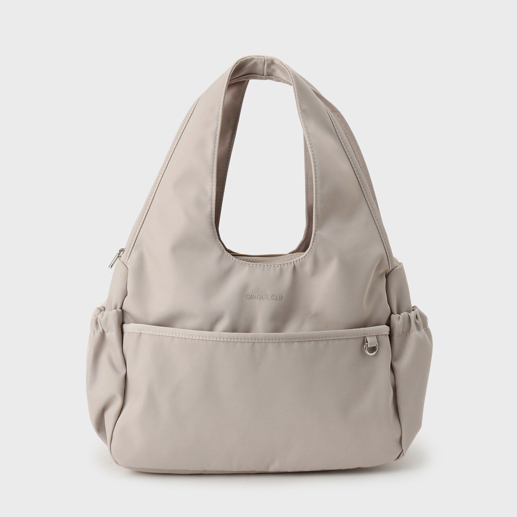 OPAQUE.CLIP「フロントポケット3層デザイントライアングルミドルトートバッグ【マルチポケット】」|トートバッグ|