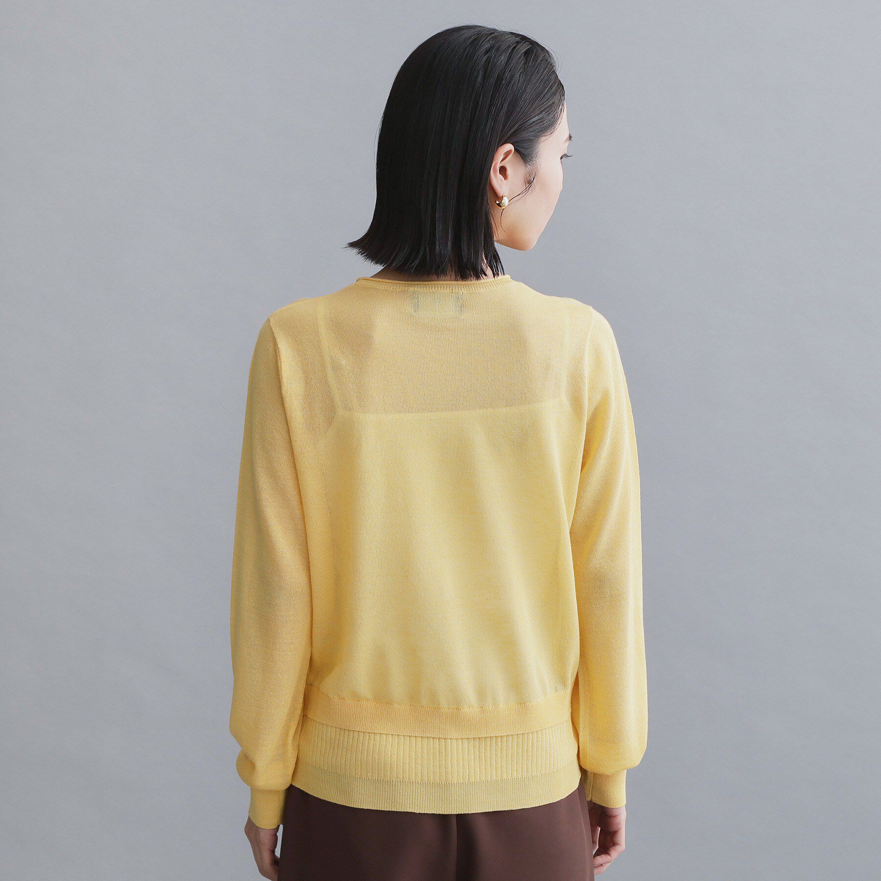 OPAQUE.CLIP「【es】シアーレイヤードニット【洗濯機OK/抗ピル】」|ニット・セーター|