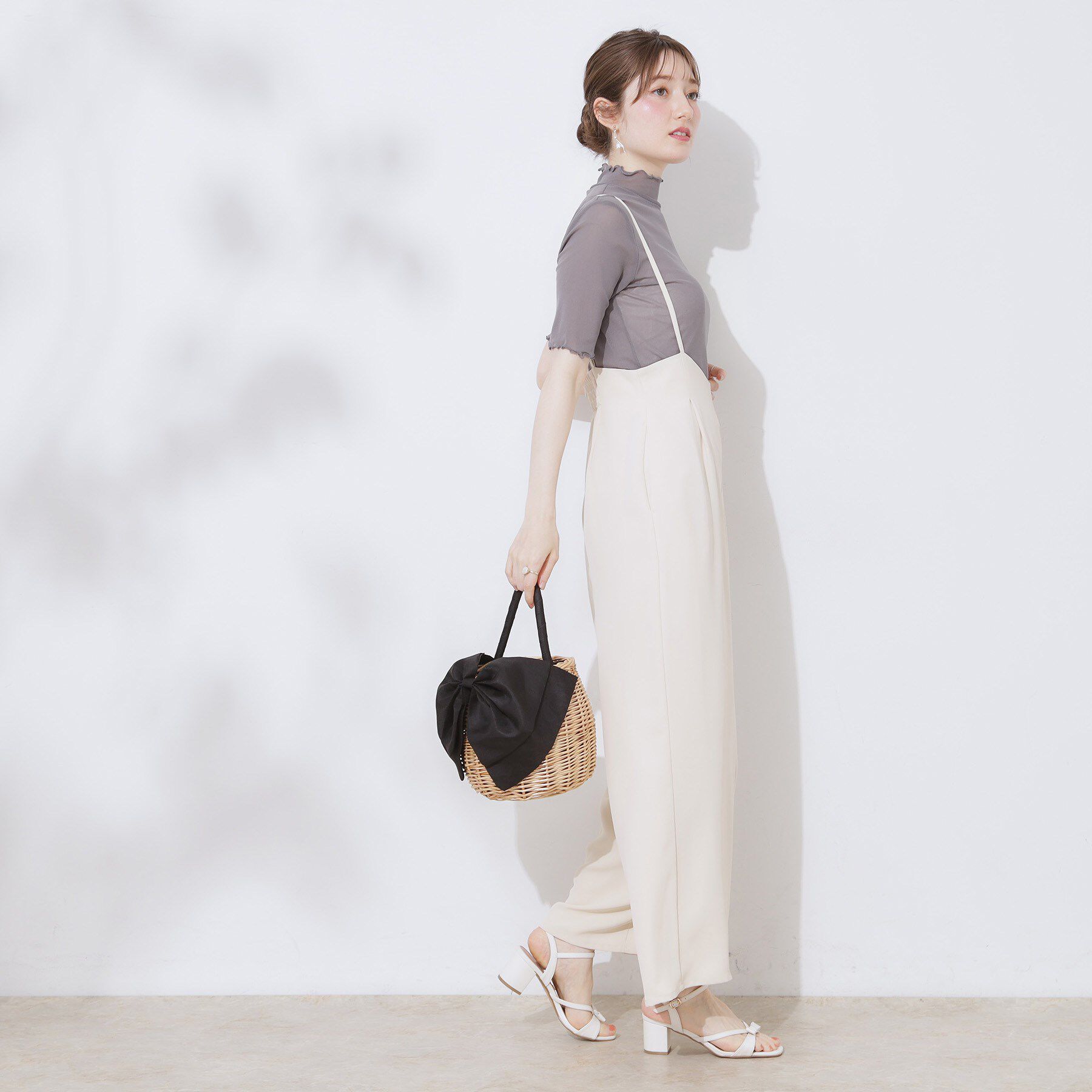 Couture broach「シアーチュール5分袖トップス」|Tシャツ・カットソー|