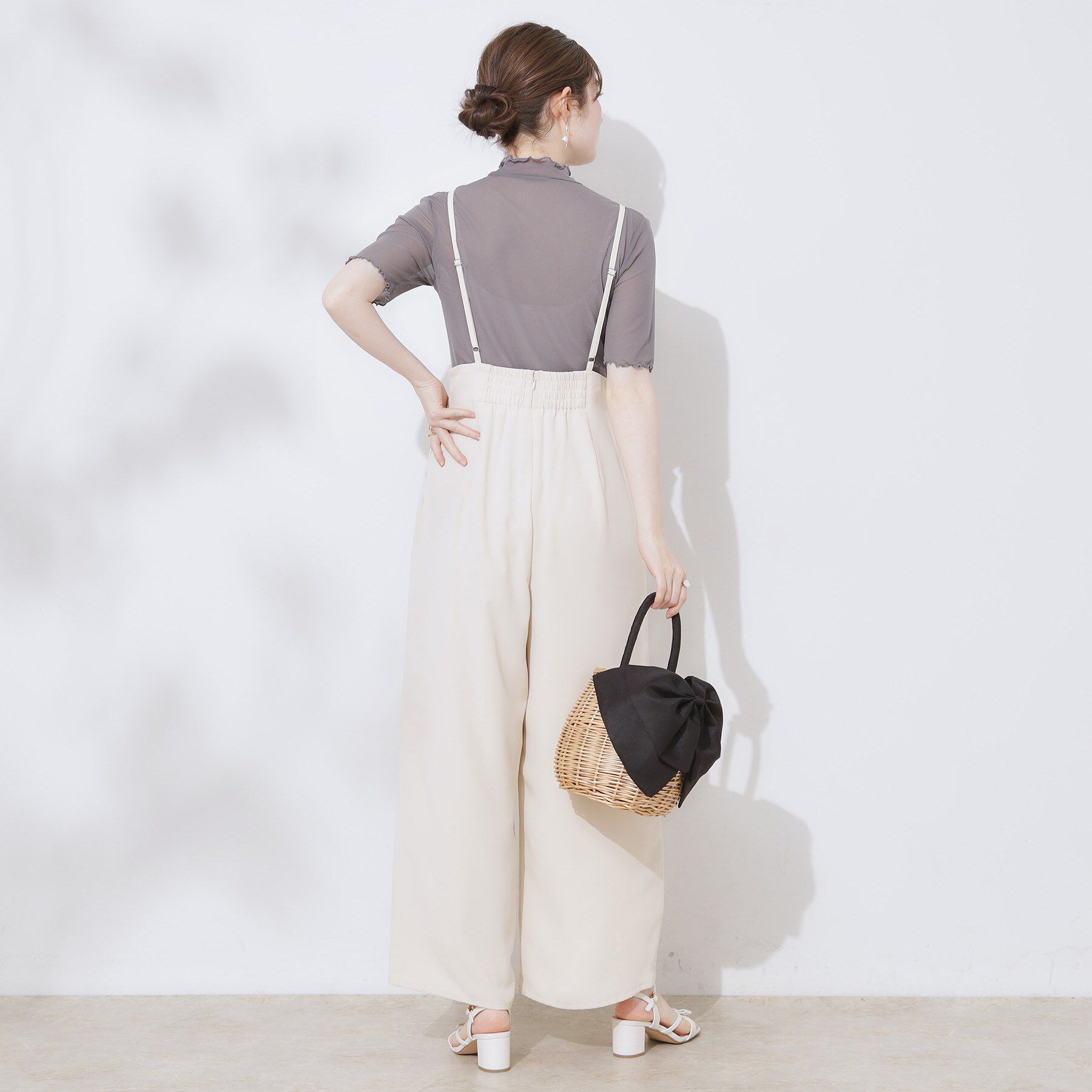 Couture broach「シアーチュール5分袖トップス」|Tシャツ・カットソー|