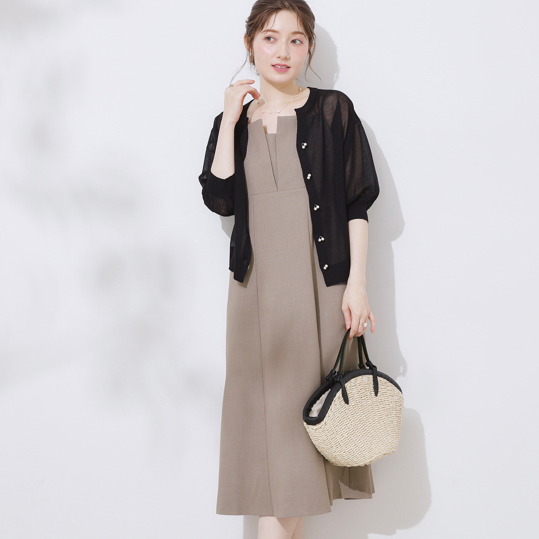 Couture broach「【洗える・大人可愛い】リネンライクアソートキャミワンピース」|ワンピース|