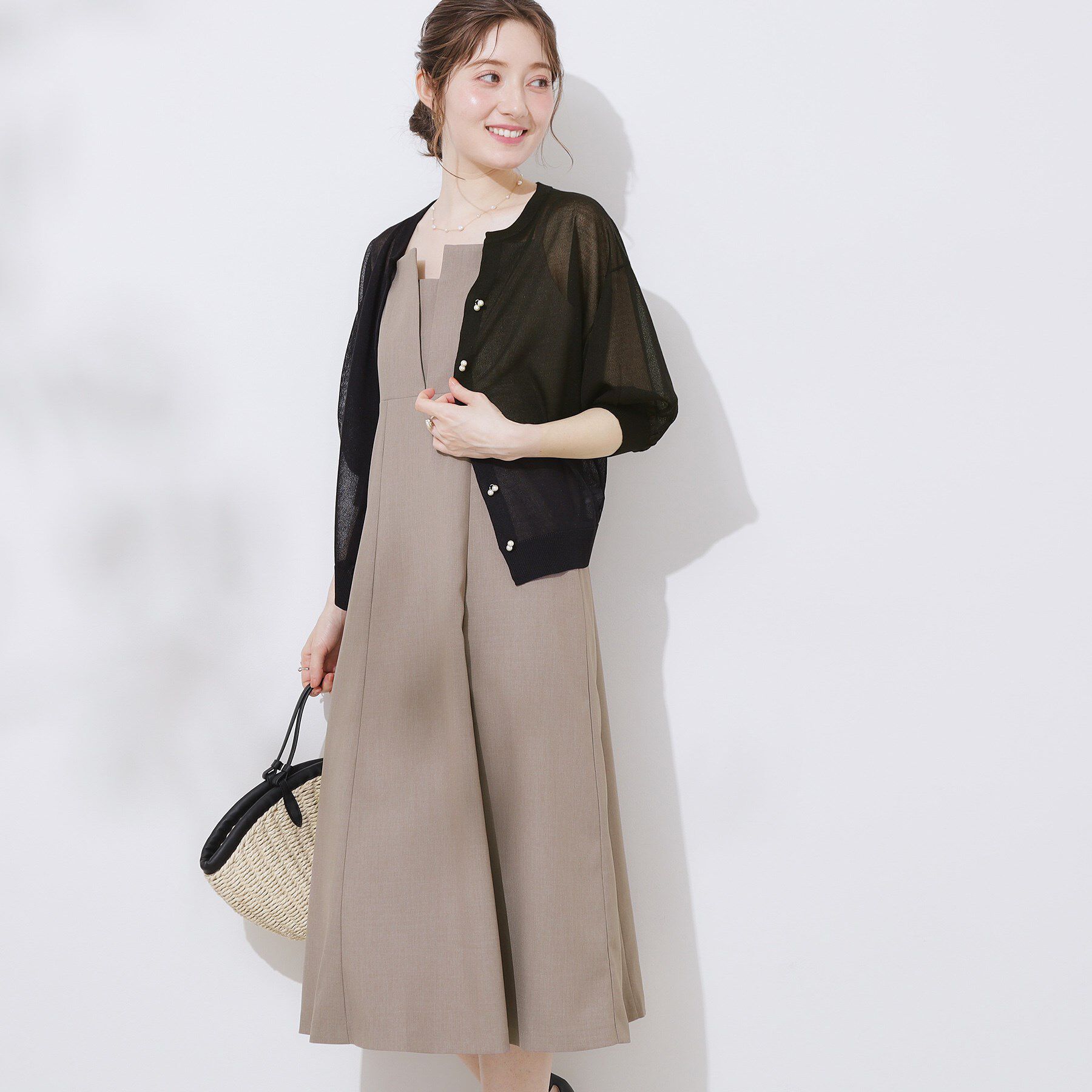 Couture broach「【洗える・大人可愛い】リネンライクアソートキャミワンピース」|ワンピース|