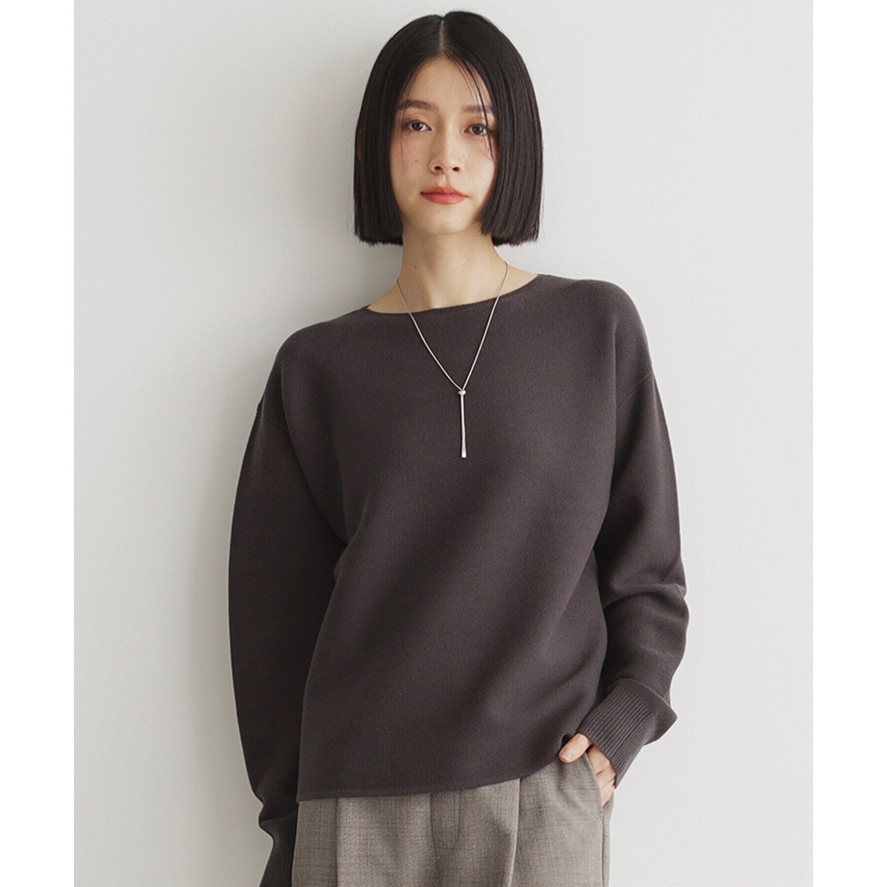 THE SHOP TK「【毛玉になりにくい/蓄熱性】春色_美人ガーターニット/洗える/体形カバー」|ニット・セーター|