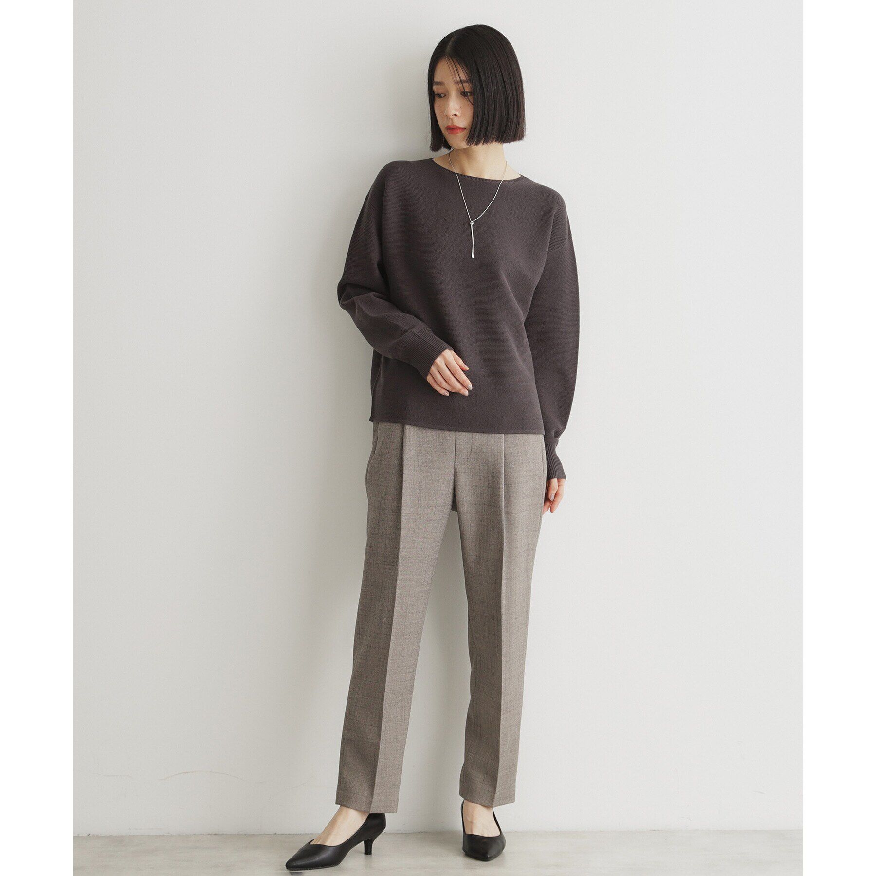 THE SHOP TK「【毛玉になりにくい/蓄熱性】春色_美人ガーターニット/洗える/体形カバー」|ニット・セーター|