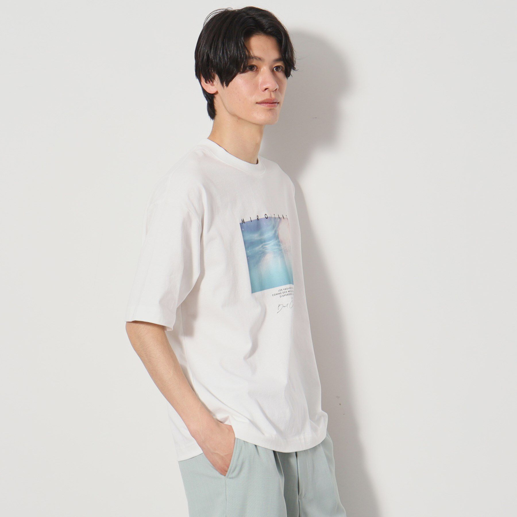 THE SHOP TK「【Begin6月号掲載】オーガニックコットンプリント半袖Tシャツ」|Tシャツ・カットソー|