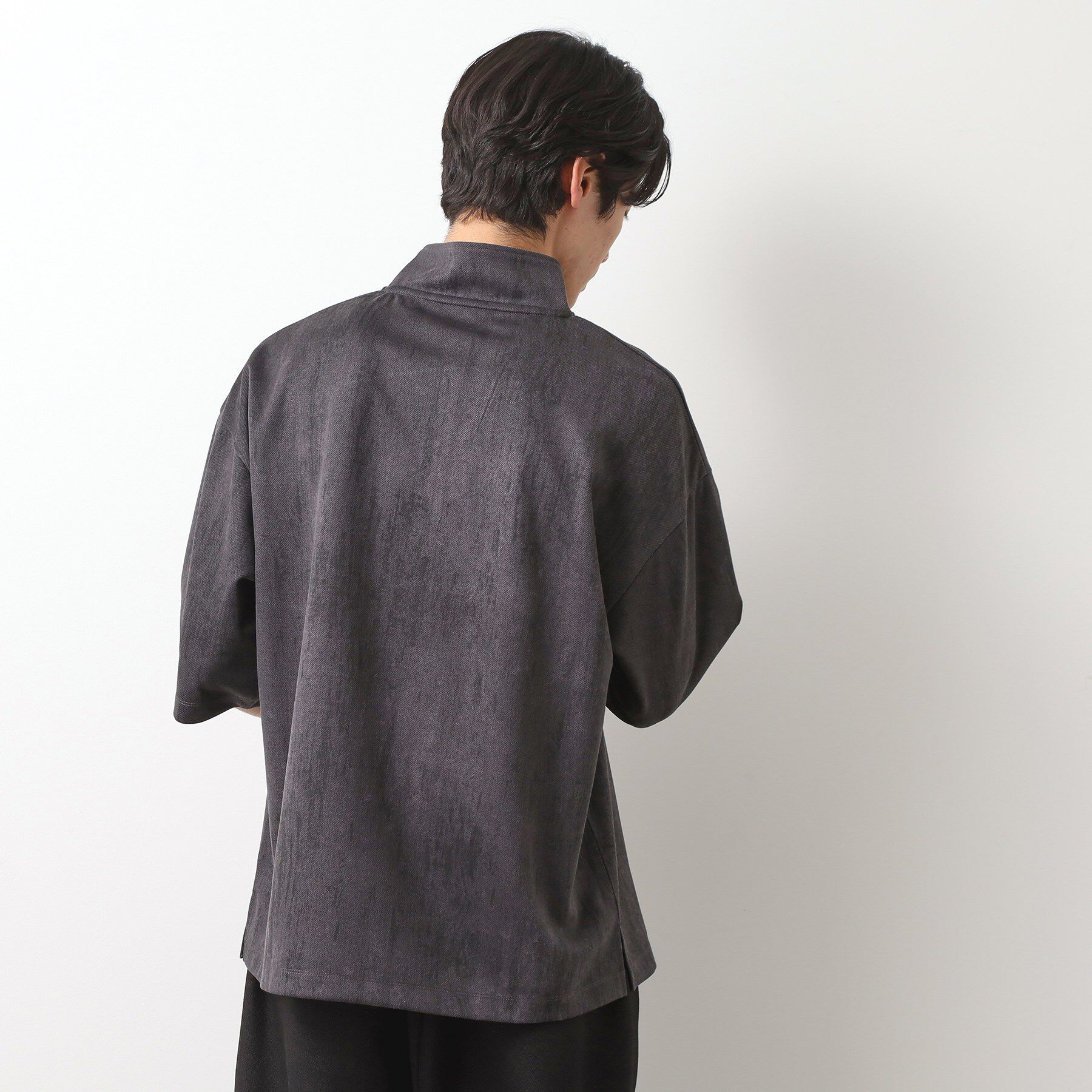 THE SHOP TK「スウェードプリントハーフジッププルオーバー　【オーバーサイズ/洗濯機OK】」|Tシャツ・カットソー|