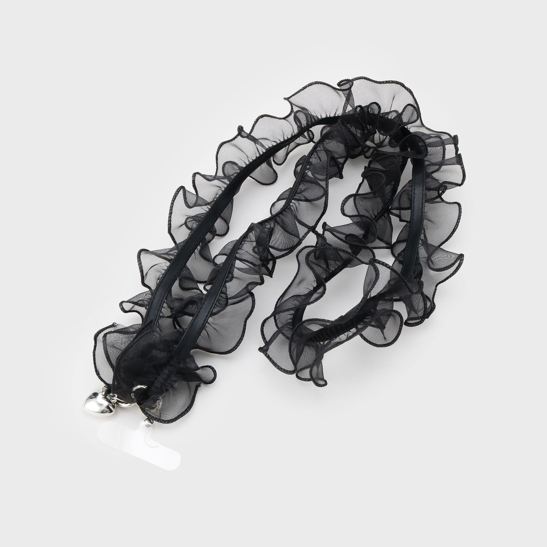 THE SHOP TK「フリルスマホショルダー」|ストラップ|ブラック(019)