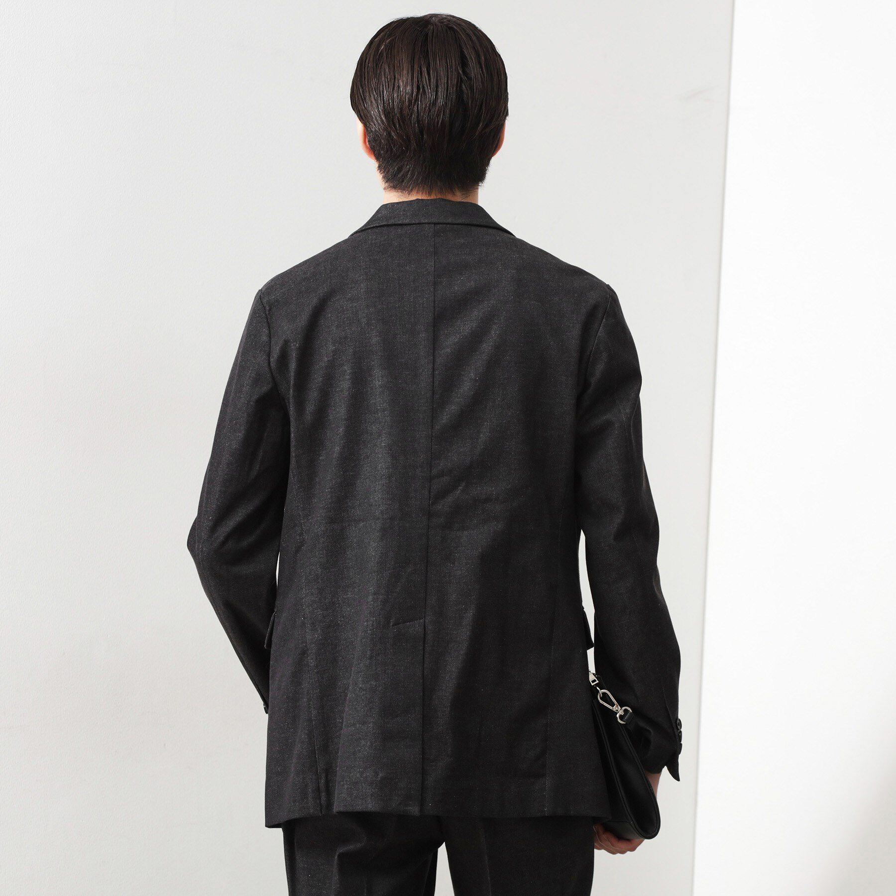 THE SHOP TK「エバーデニムジャケット【色落ちしにくい/洗濯機OK/ストレッチ/セットアップ可】」|テーラードジャケット|