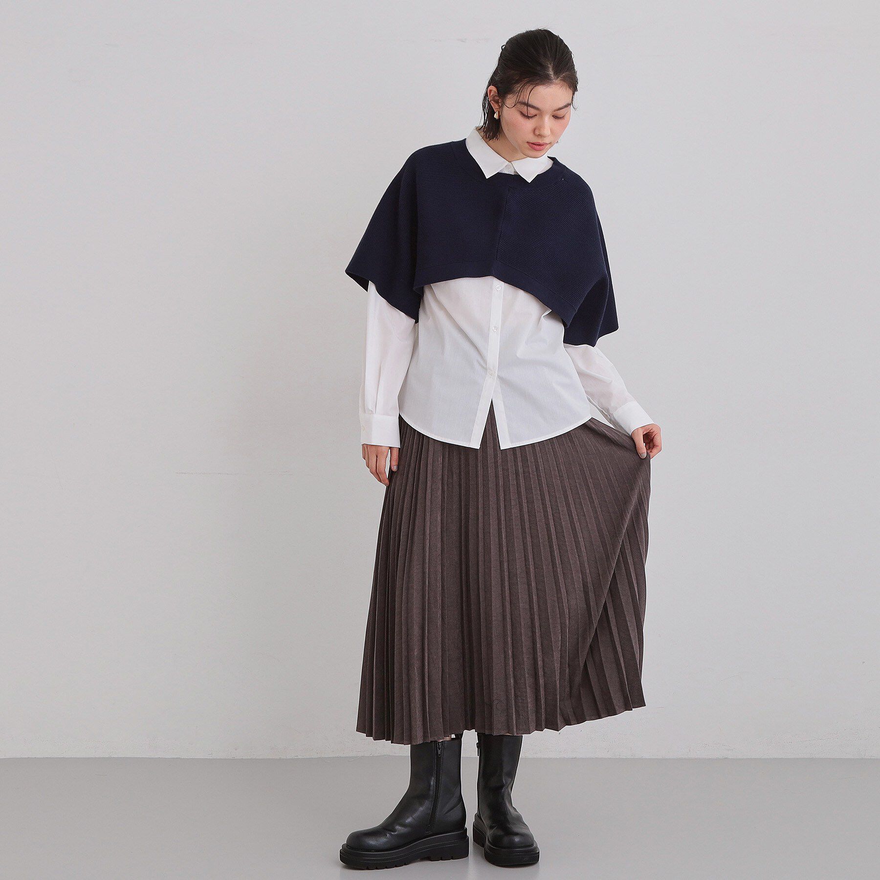 THE SHOP TK「【2点セット】レイヤードスタイルでこなれ見え ニットベスト＆シャツ」|その他|