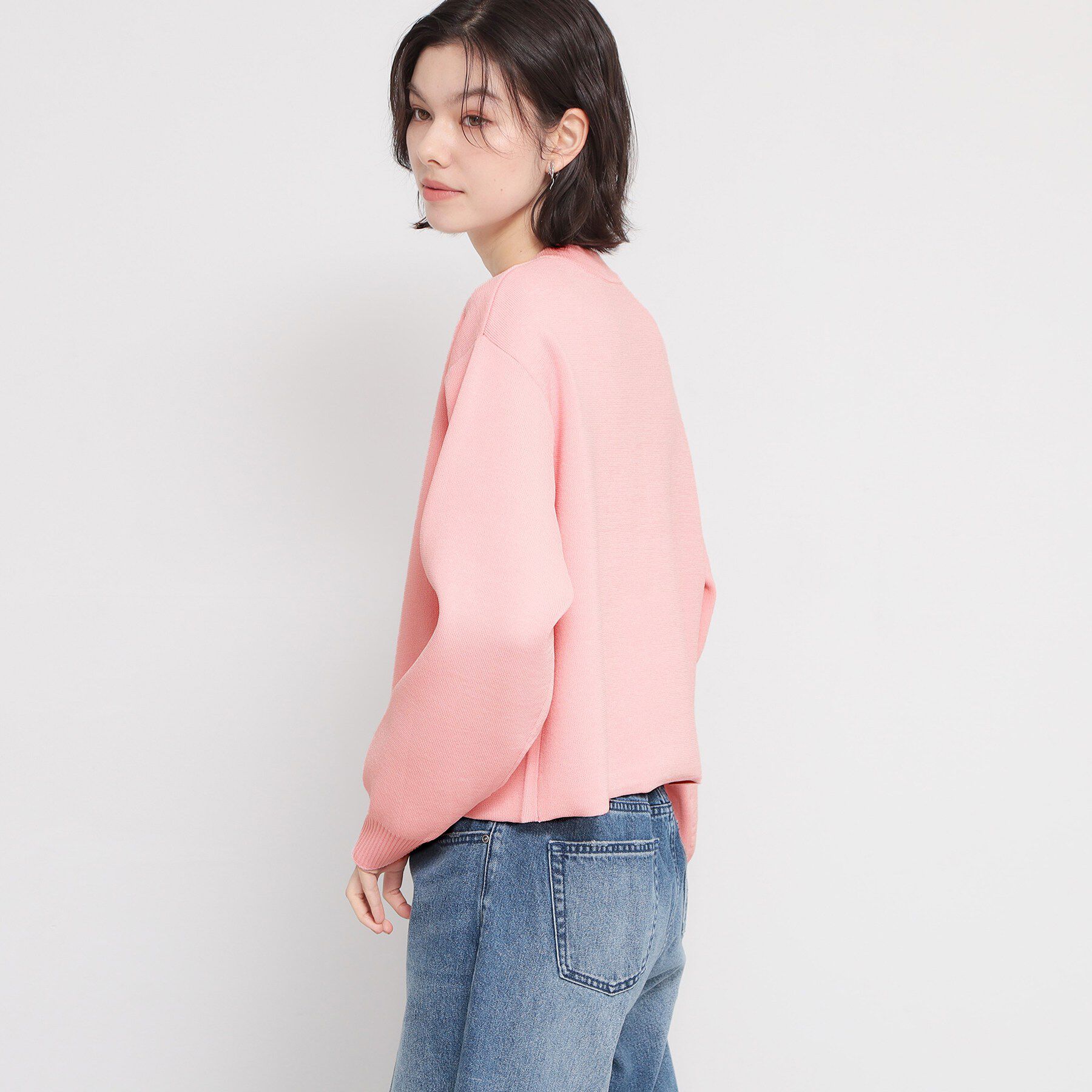 THE SHOP TK「デニム切替カーディガン」|カーディガン|