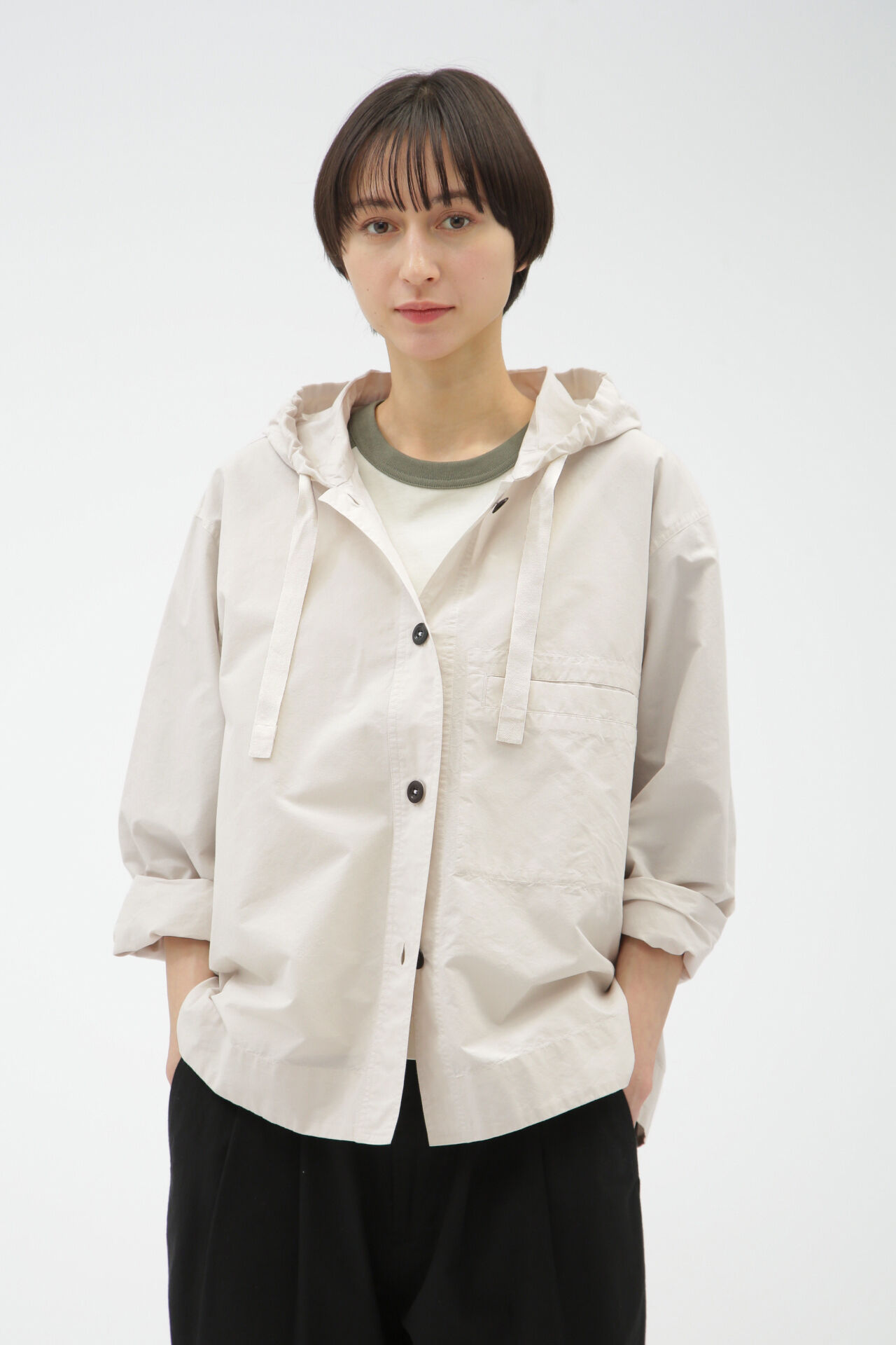 MHL.「PAPER COTTON NYLON」|シャツ・ブラウス|ECRU2