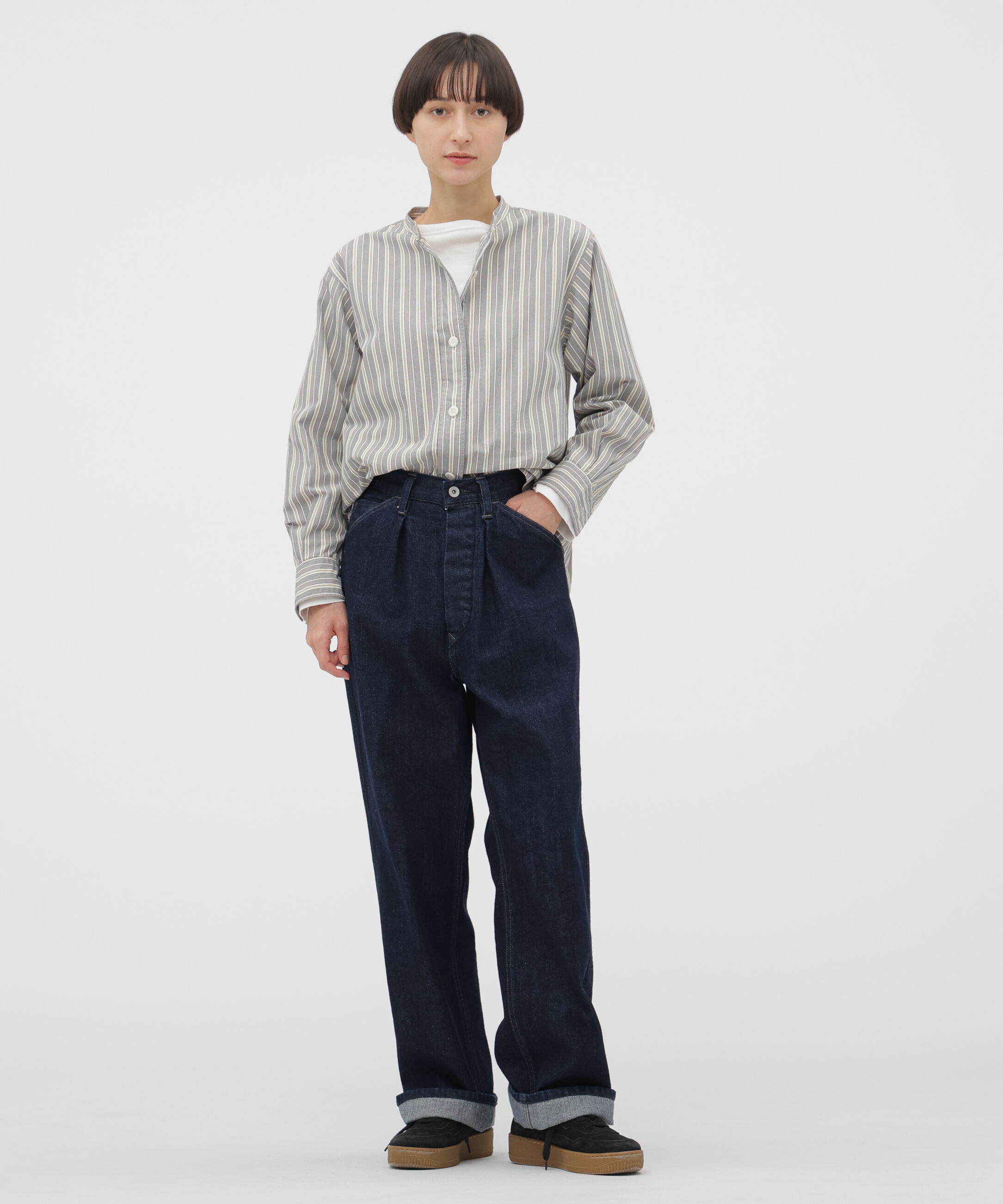MHL.「PYJAMA STRIPE COTTON SHIRT」|シャツ・ブラウス|