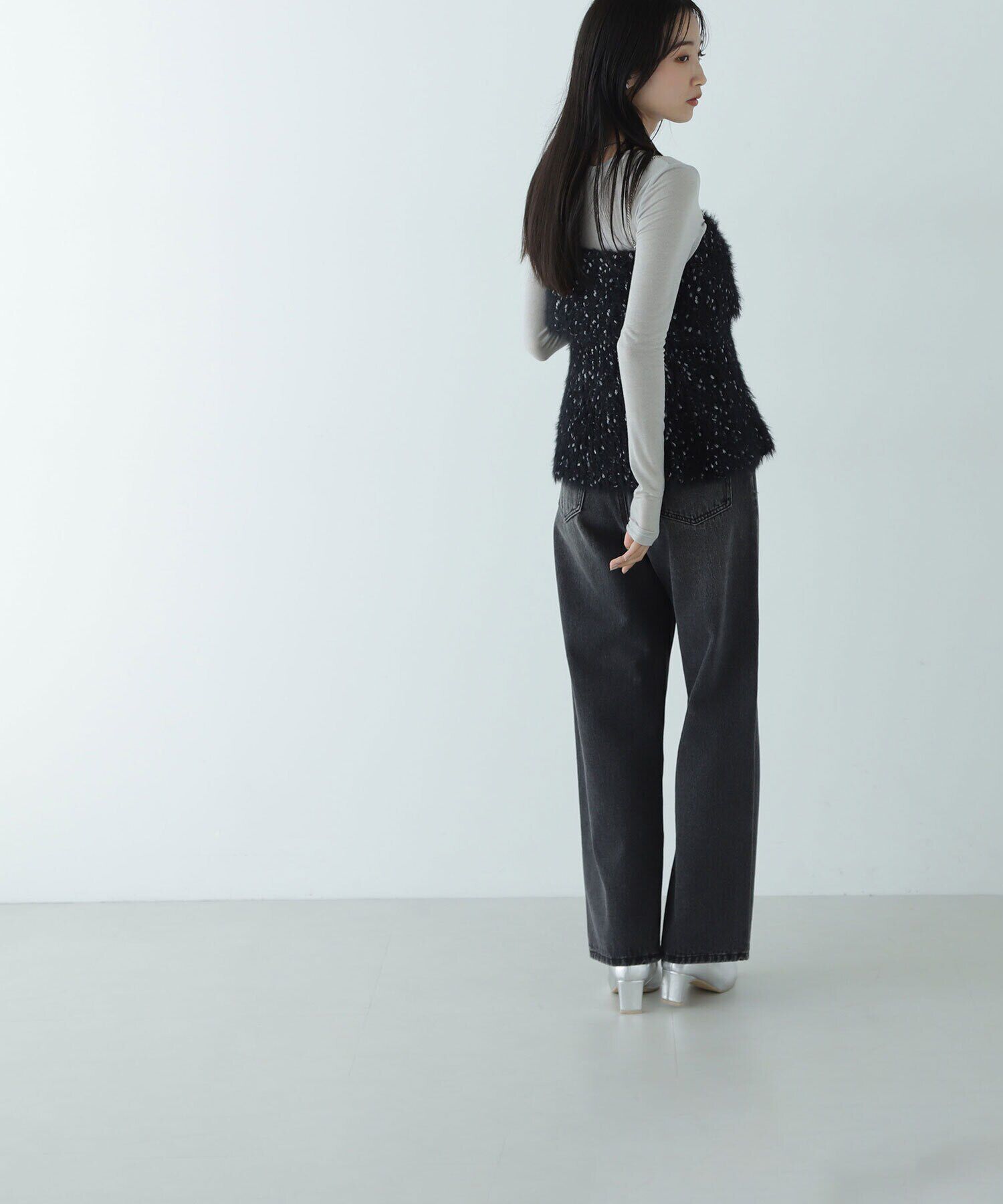  「ミックスシャギーニットキャミソール　24AW」|ニット・セーター|