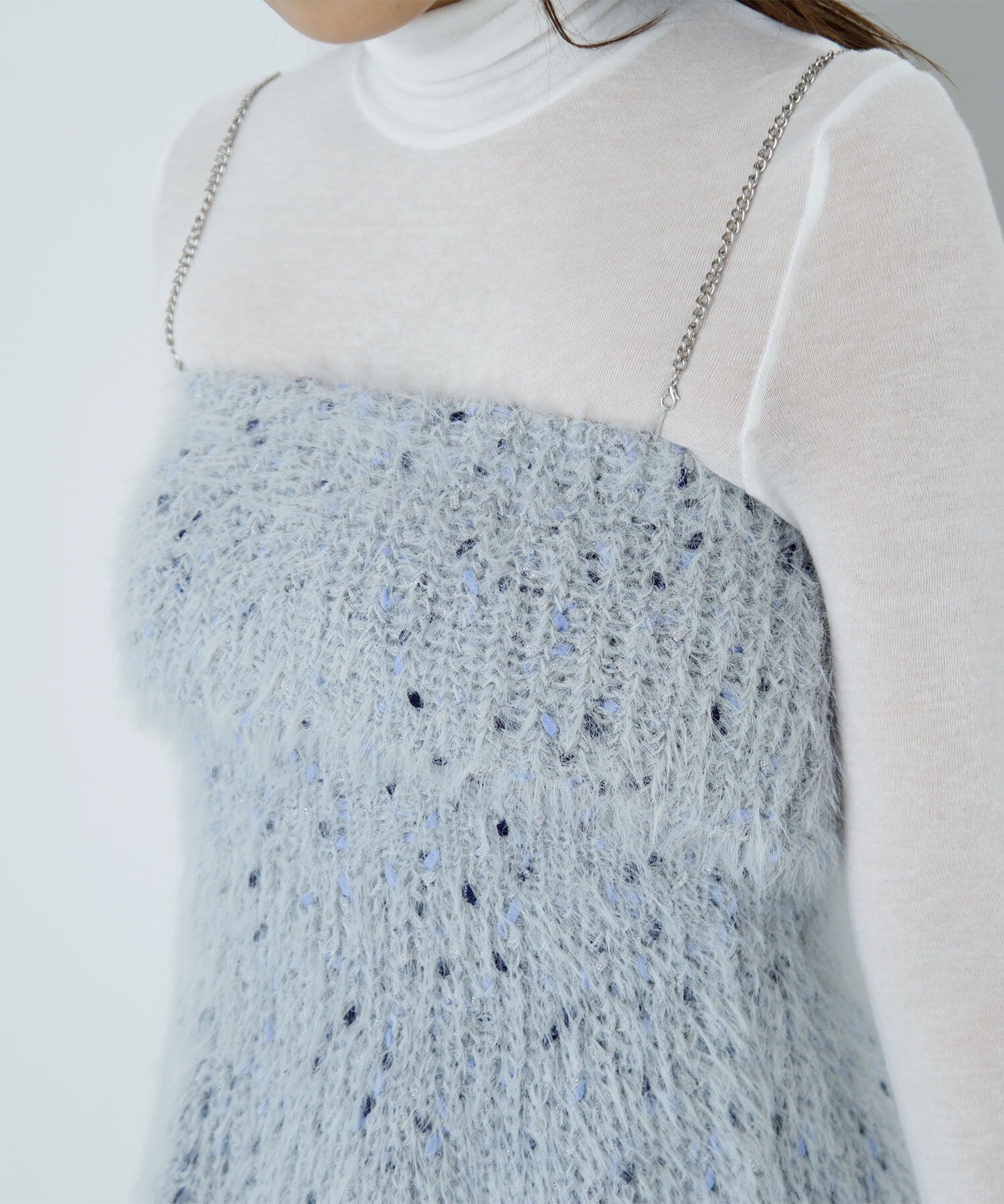  「ミックスシャギーニットキャミソール　24AW」|ニット・セーター|