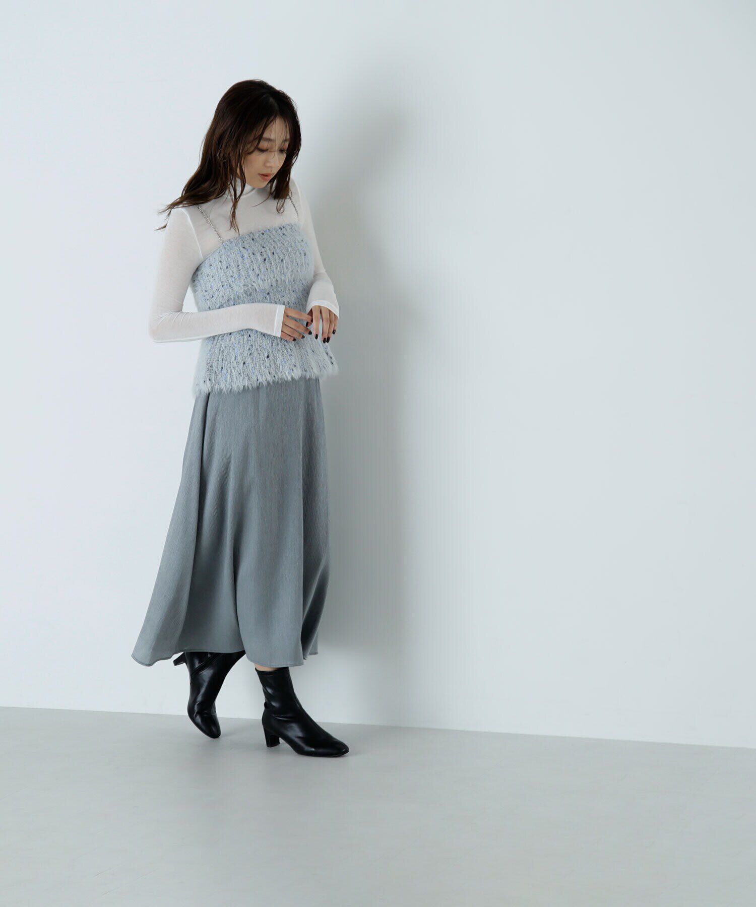  「ミックスシャギーニットキャミソール　24AW」|ニット・セーター|