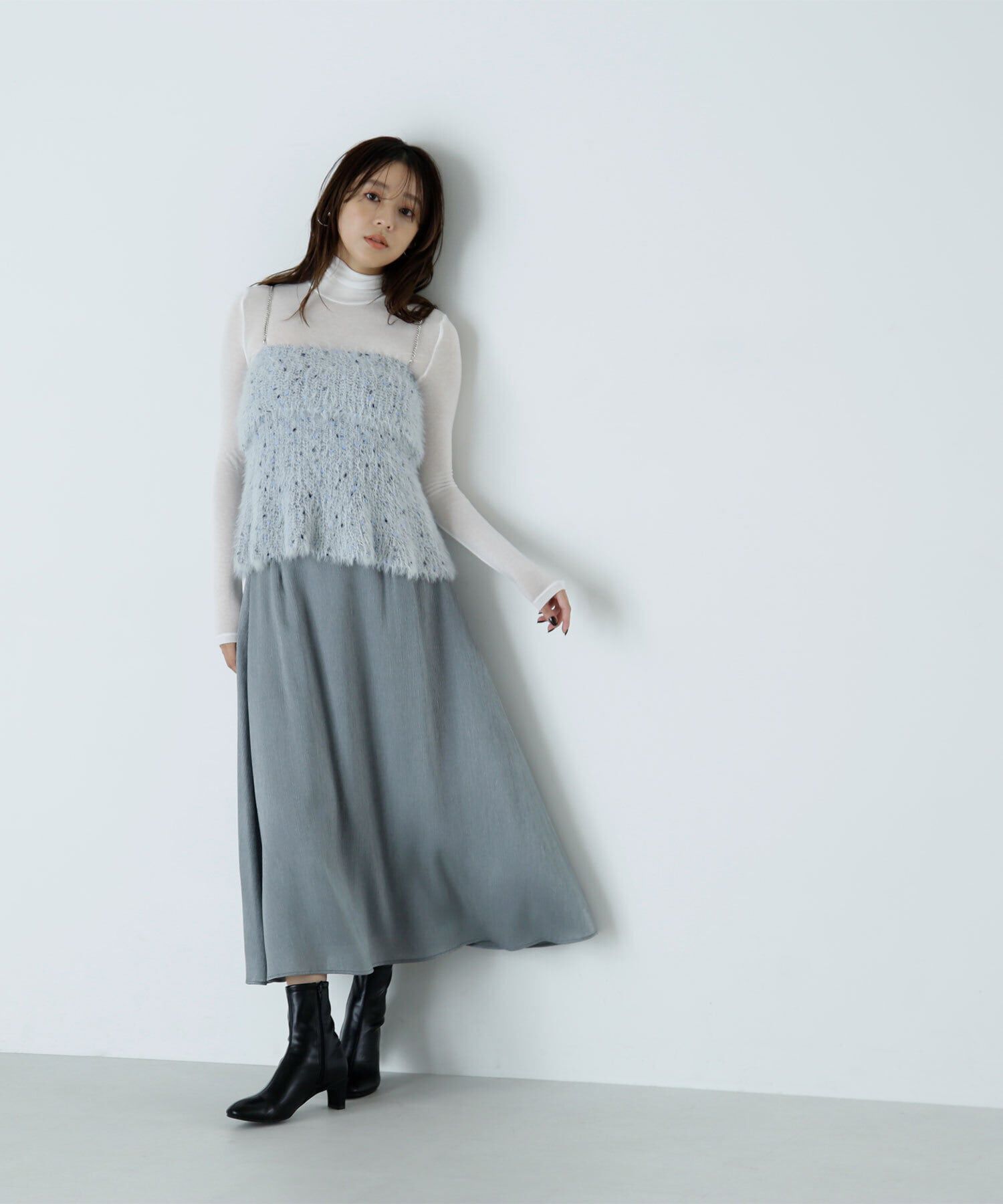  「ミックスシャギーニットキャミソール　24AW」|ニット・セーター|