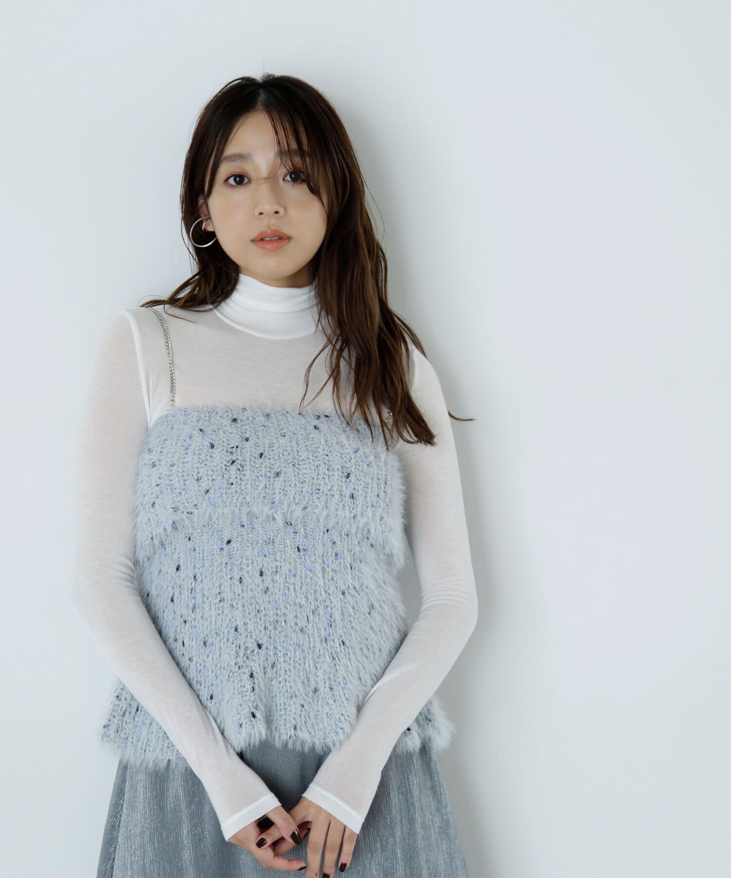  「ミックスシャギーニットキャミソール　24AW」|ニット・セーター|